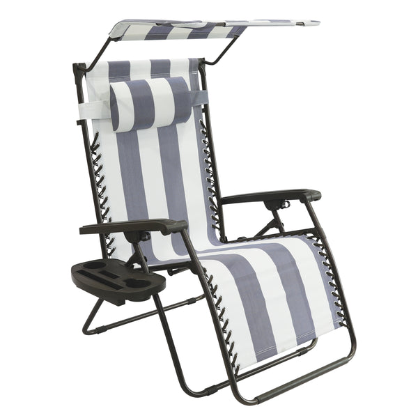 Bliss Hammocks GFC-032-BS-H Gravity Free Chair W/ Canopy, Drink Tray,