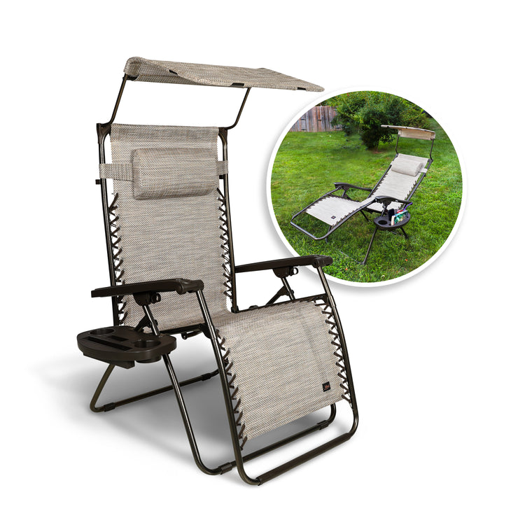Bliss Hammocks Zero Gravity Chair with inset image of product in use