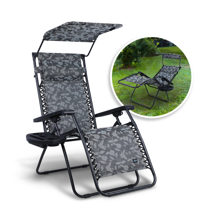 Bliss Hammocks Zero Gravity Chair with inset image of product in use