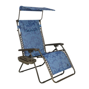 Bliss Hammocks 30-inch Wide Blue Flower Zero Gravity Chair.