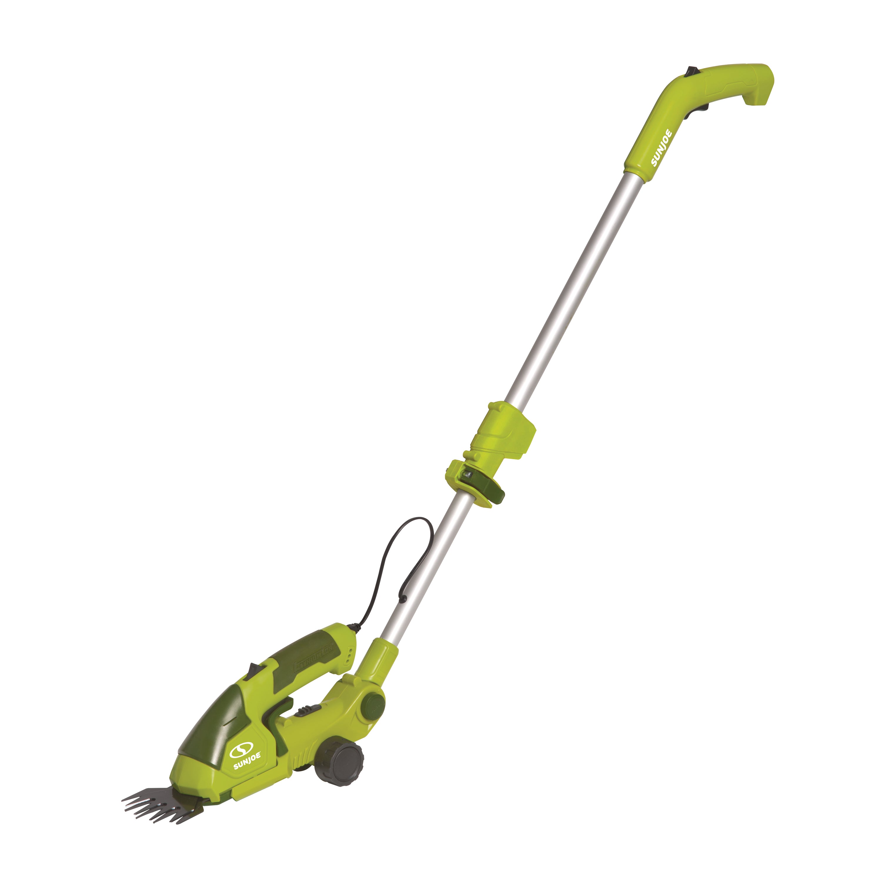 Sun Joe 7.2-volt Cordless Telescoping green Grass Shear and Hedge Trimmer.