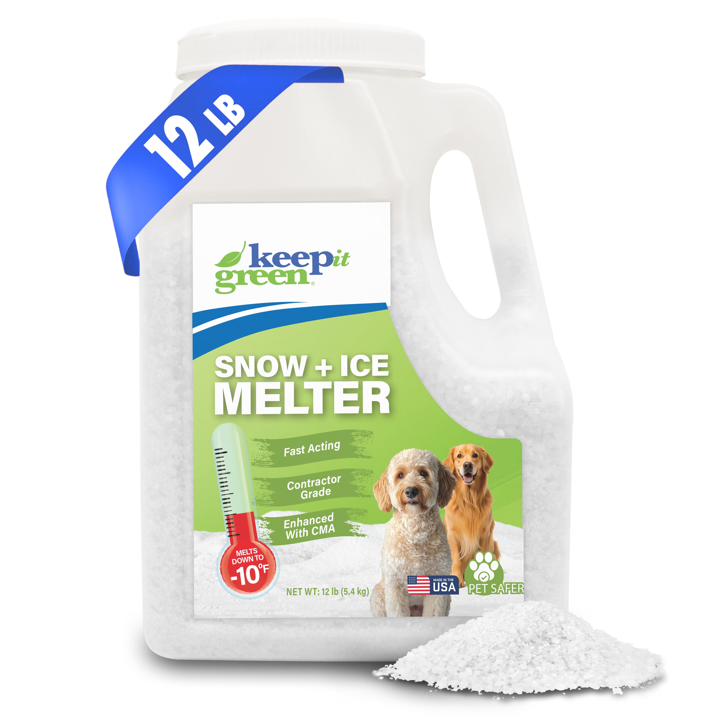 Keep it Green Pet-Safer Ice and Snow Melt and Deicer | 12 Lb. Bag