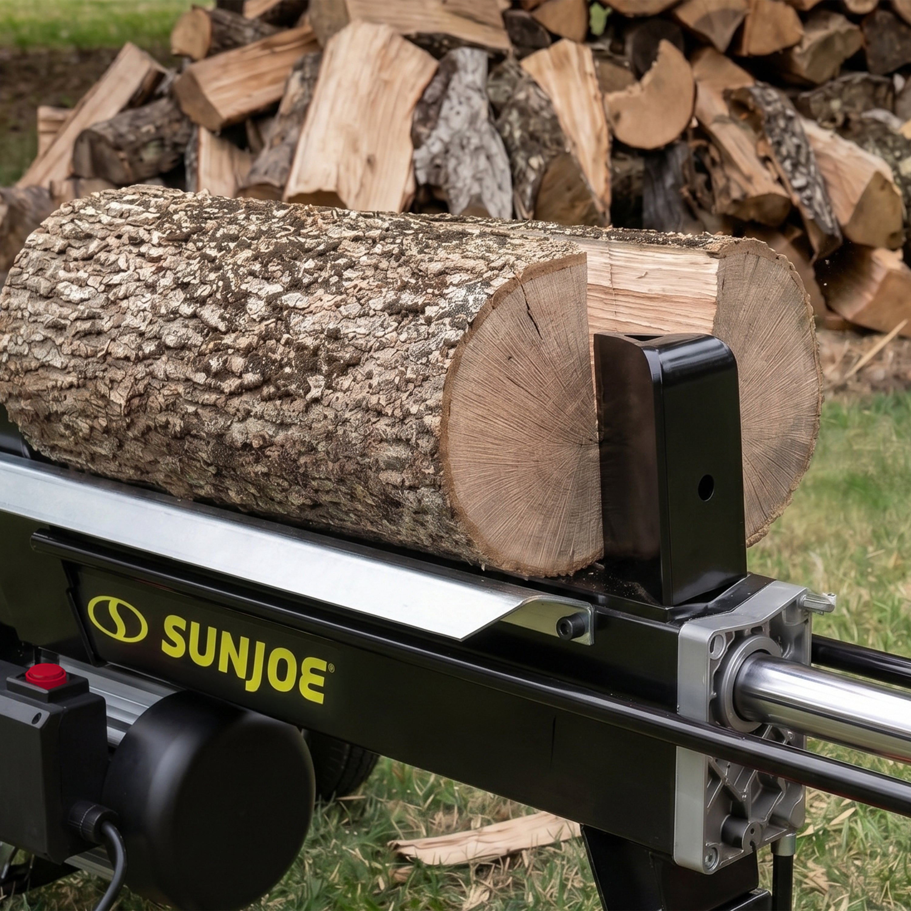 Sun Joe LJ602E Electric Log Splitter | 5-Ton | 15 Amp | Hydraulic Ram