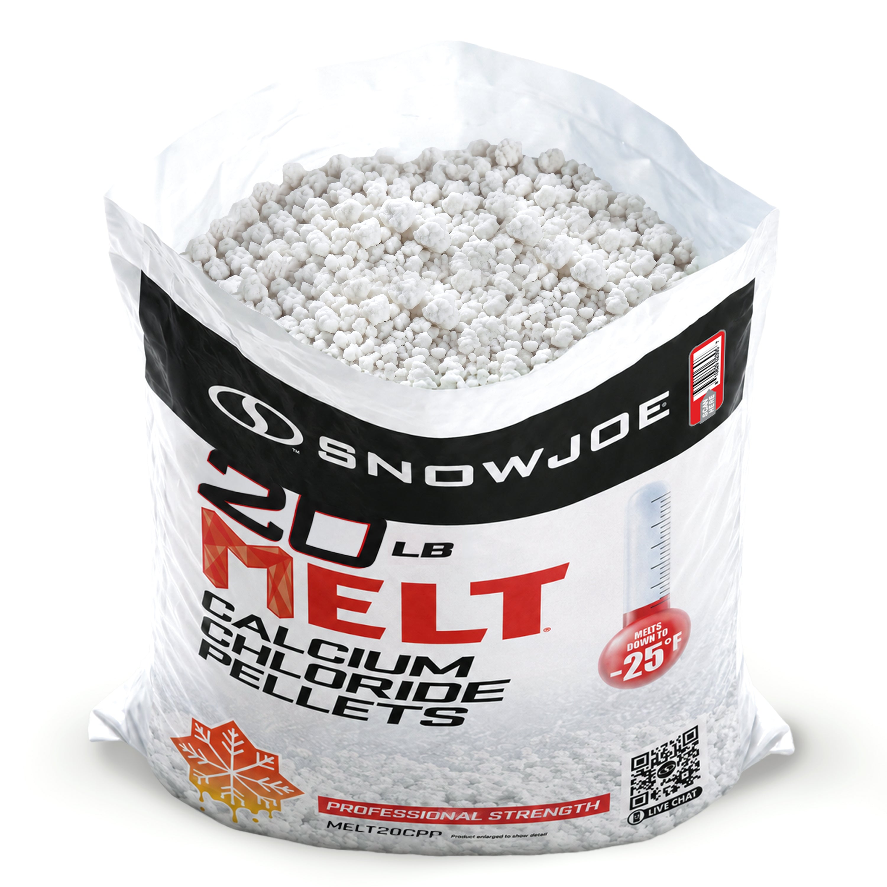 Snow Joe MELT20CCP Pure Calcium Chloride Ice Melt 94% Pure Pellets