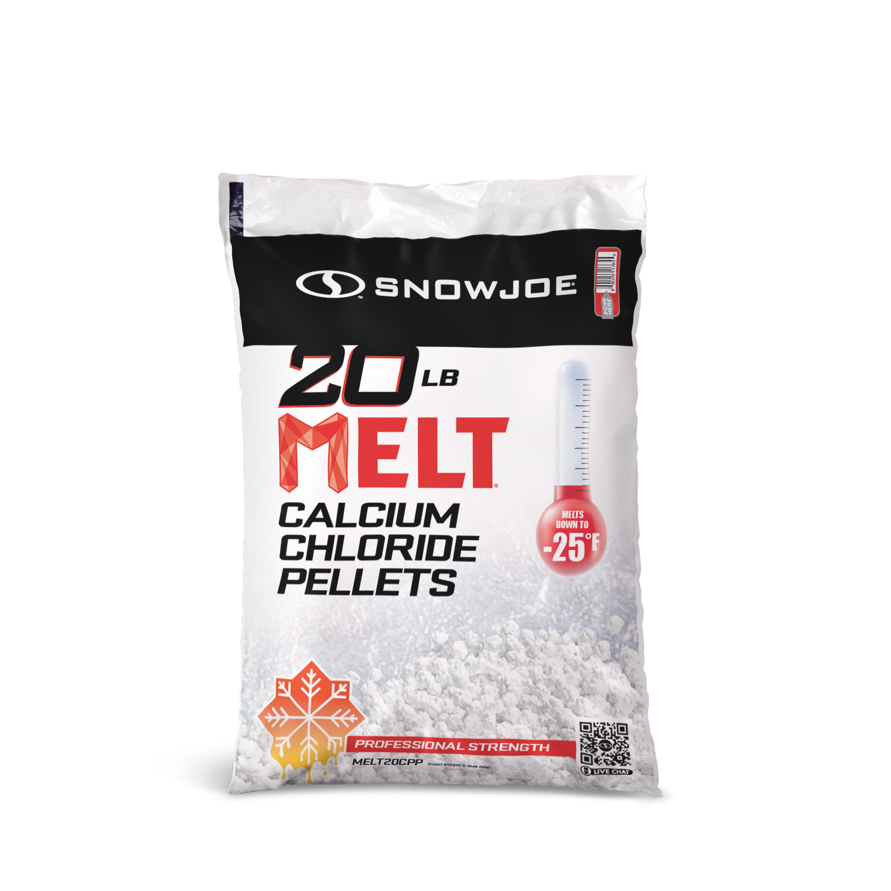 Snow Joe MELT20CCP Pure Calcium Chloride Ice Melt 94% Pure Pellets