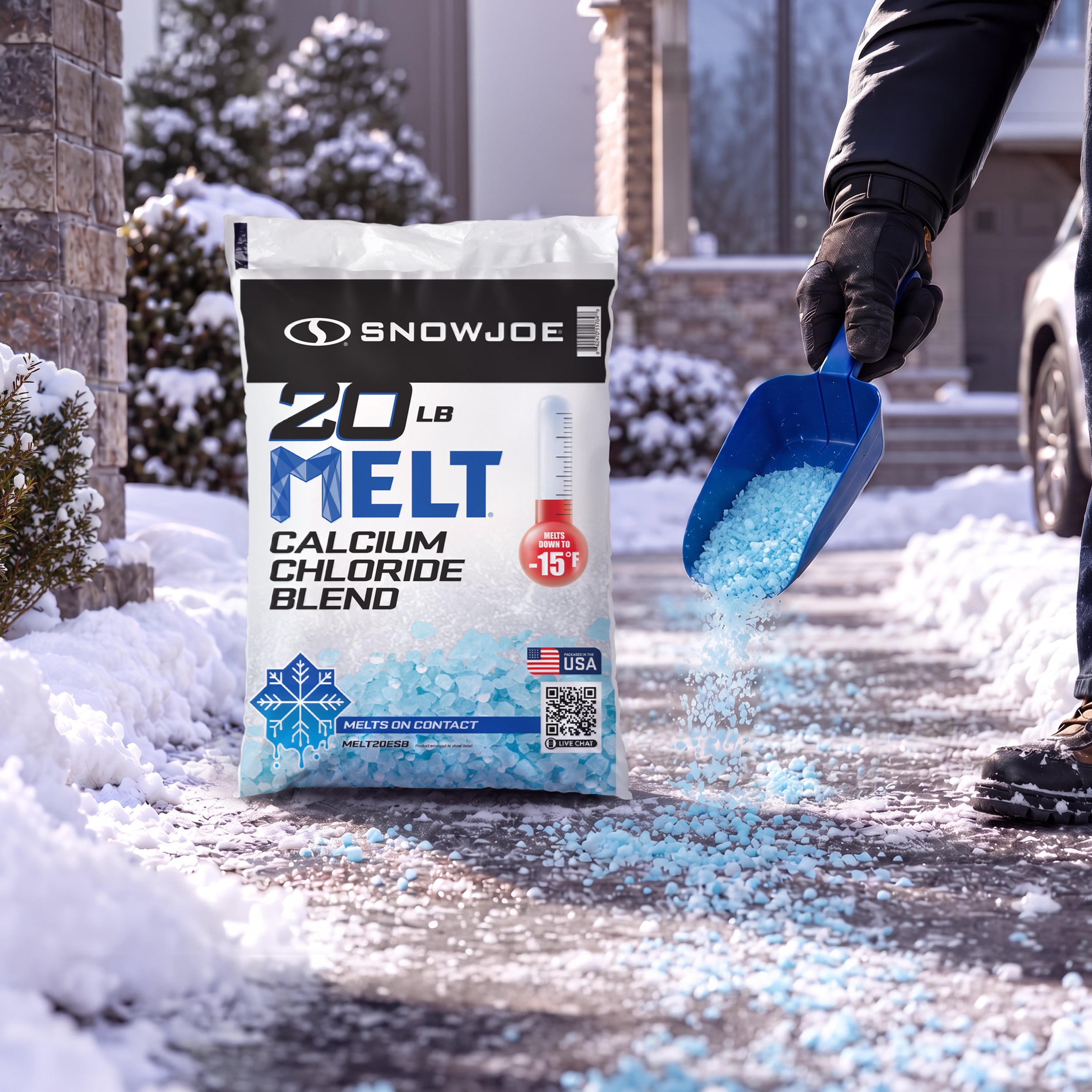 Snow Joe MELT20ESB Calcium Chloride Ice Melt Blend | 20 Lbs.