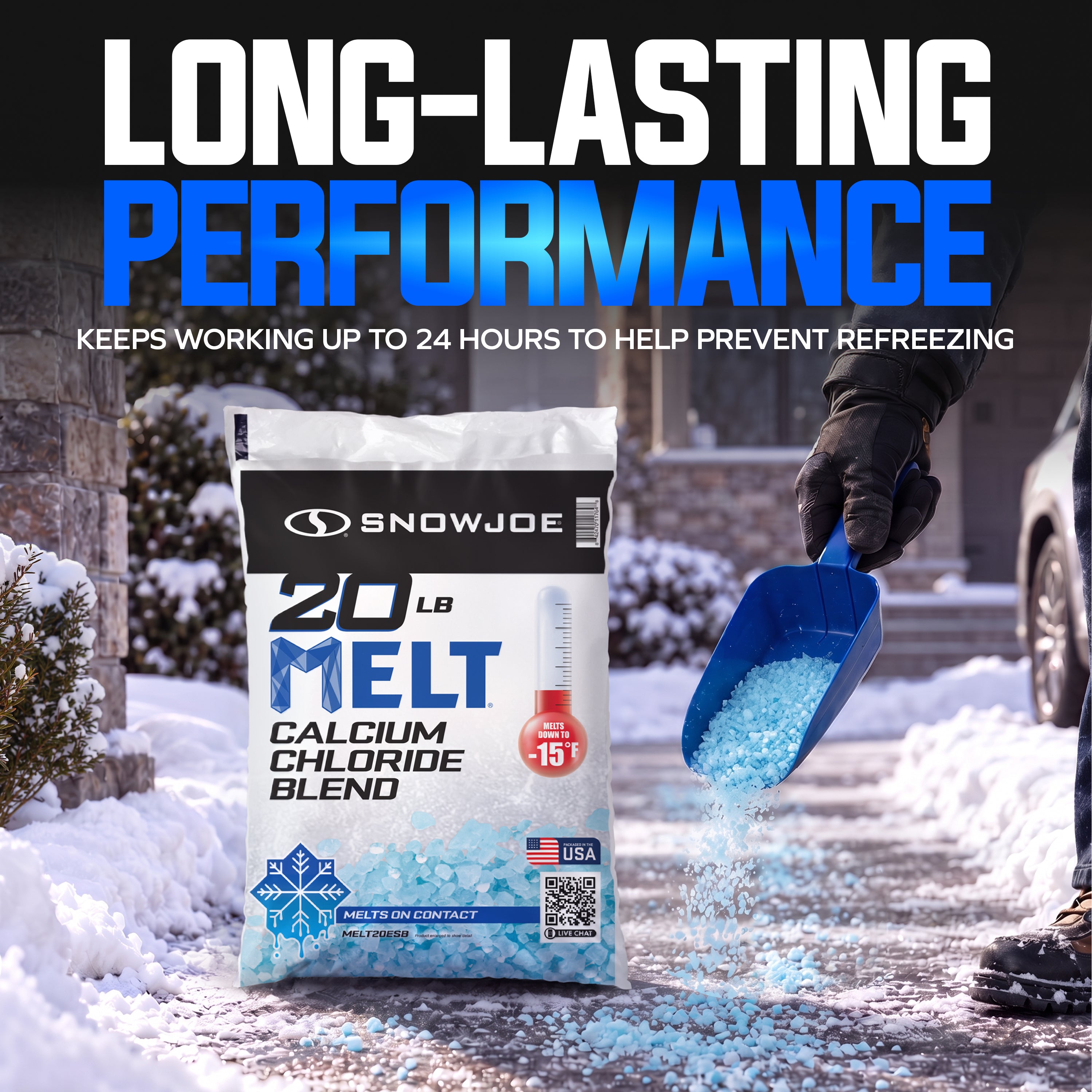 Snow Joe MELT20ESB Calcium Chloride Ice Melt Blend | 20 Lbs.