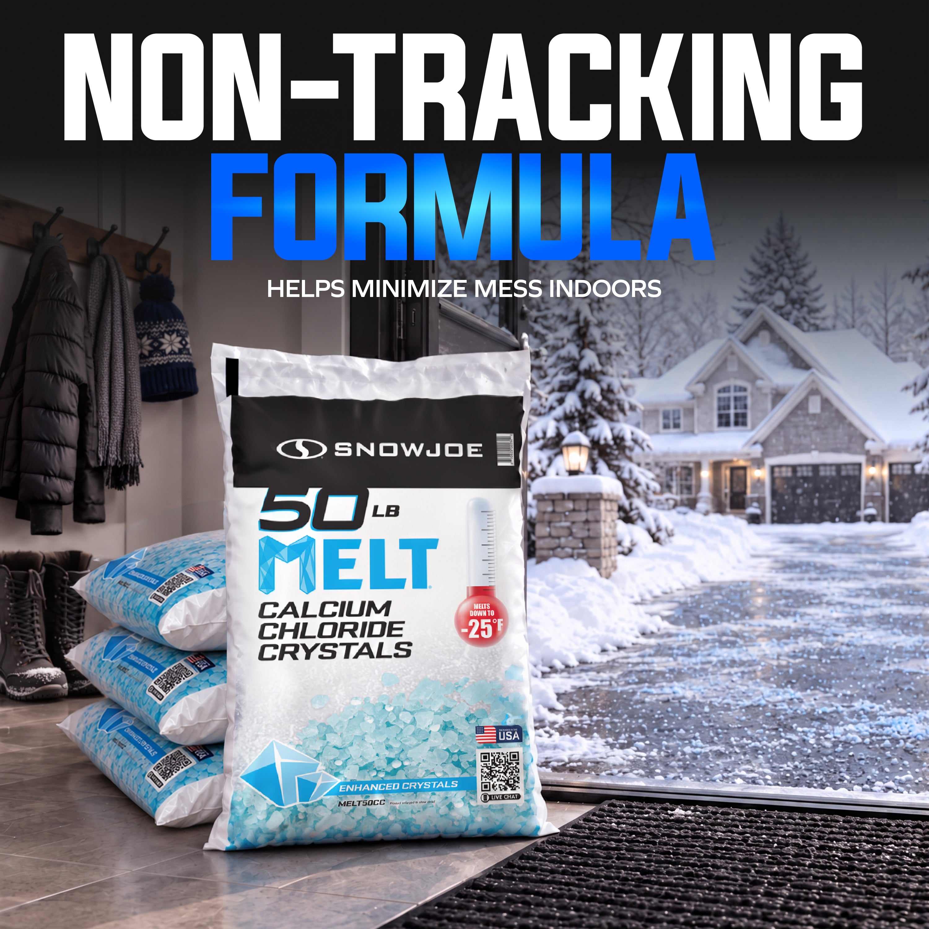 Snow Joe Calcium Chloride Crystals Ice Melter | 50 Lbs.