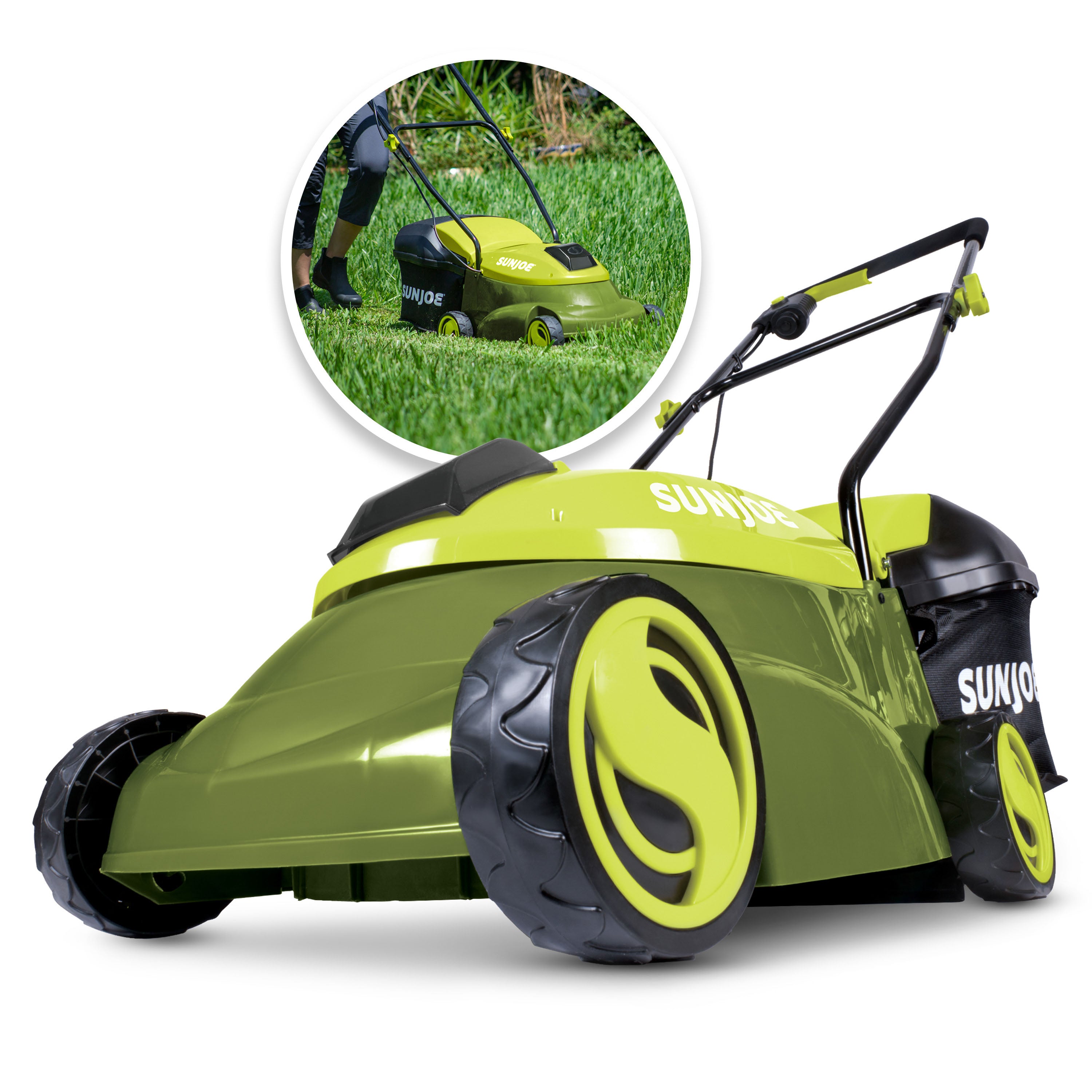 Sun Joe MJ401C-XR Cordless Lawn Mower | 14 inch | 28V | 5 Ah | Brushless Motor