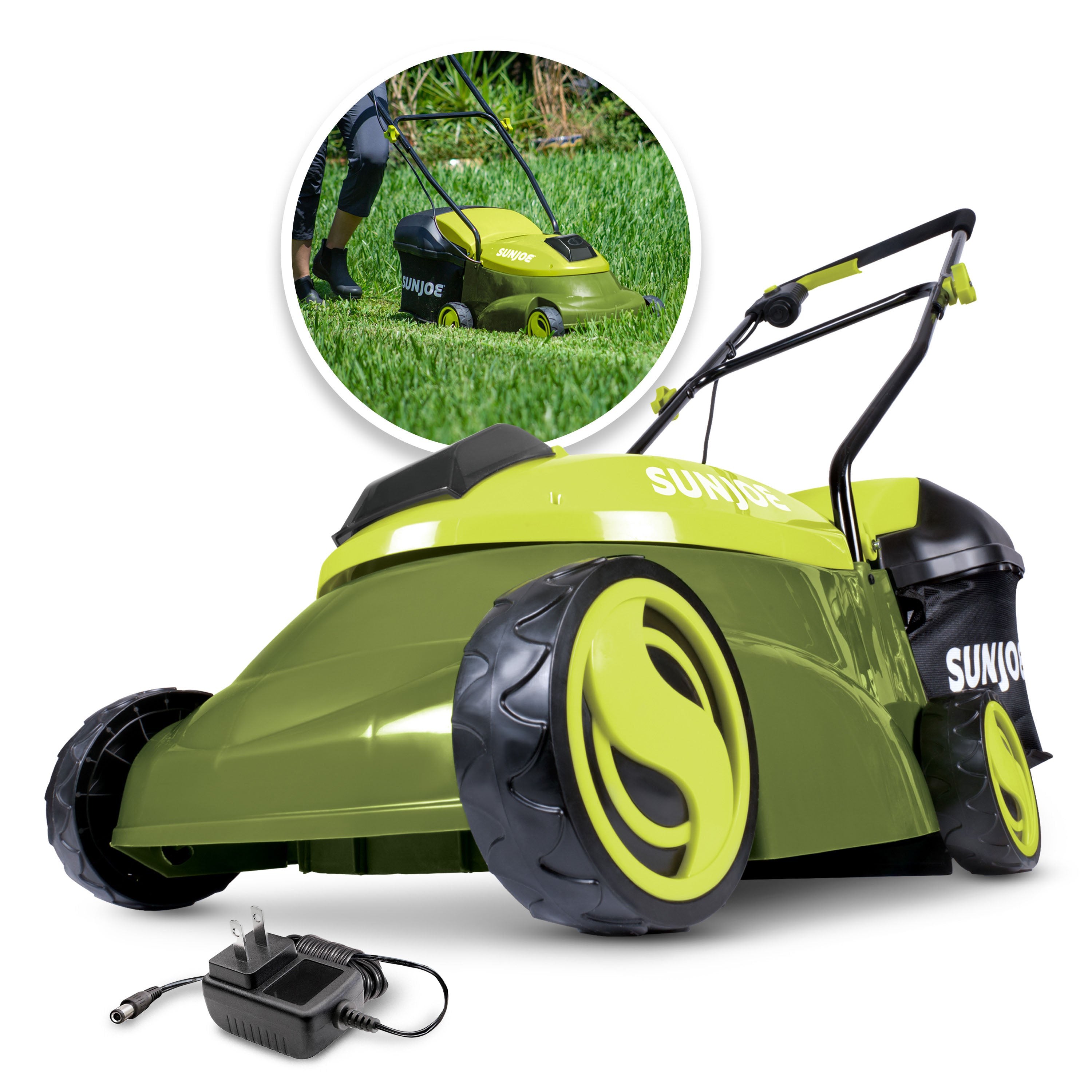 Sun Joe MJ401C-XR Cordless Lawn Mower | 14 inch | 28V | 5 Ah | Brushless Motor