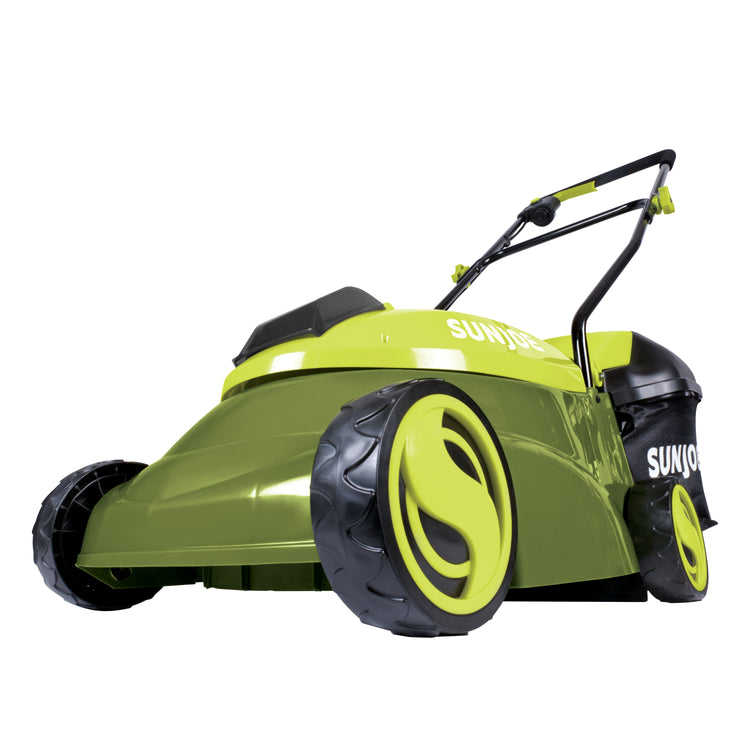 Sun Joe 28-volt 5-amp 14-inch Brushless Cordless Lawn Mower.