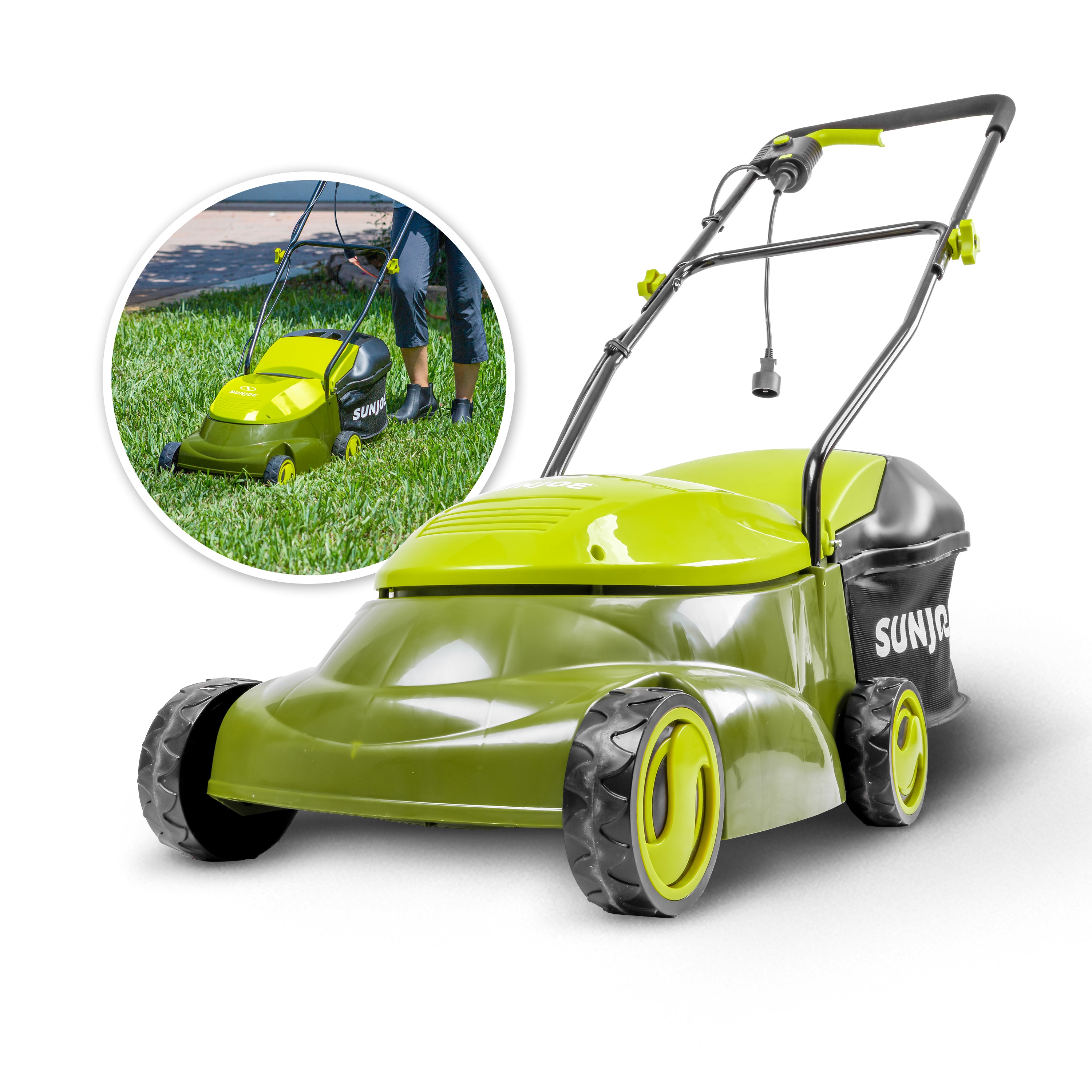 Sun Joe MJ401E Electric Walk-Behind Push Lawn Mower | 14-inch | 3-Position