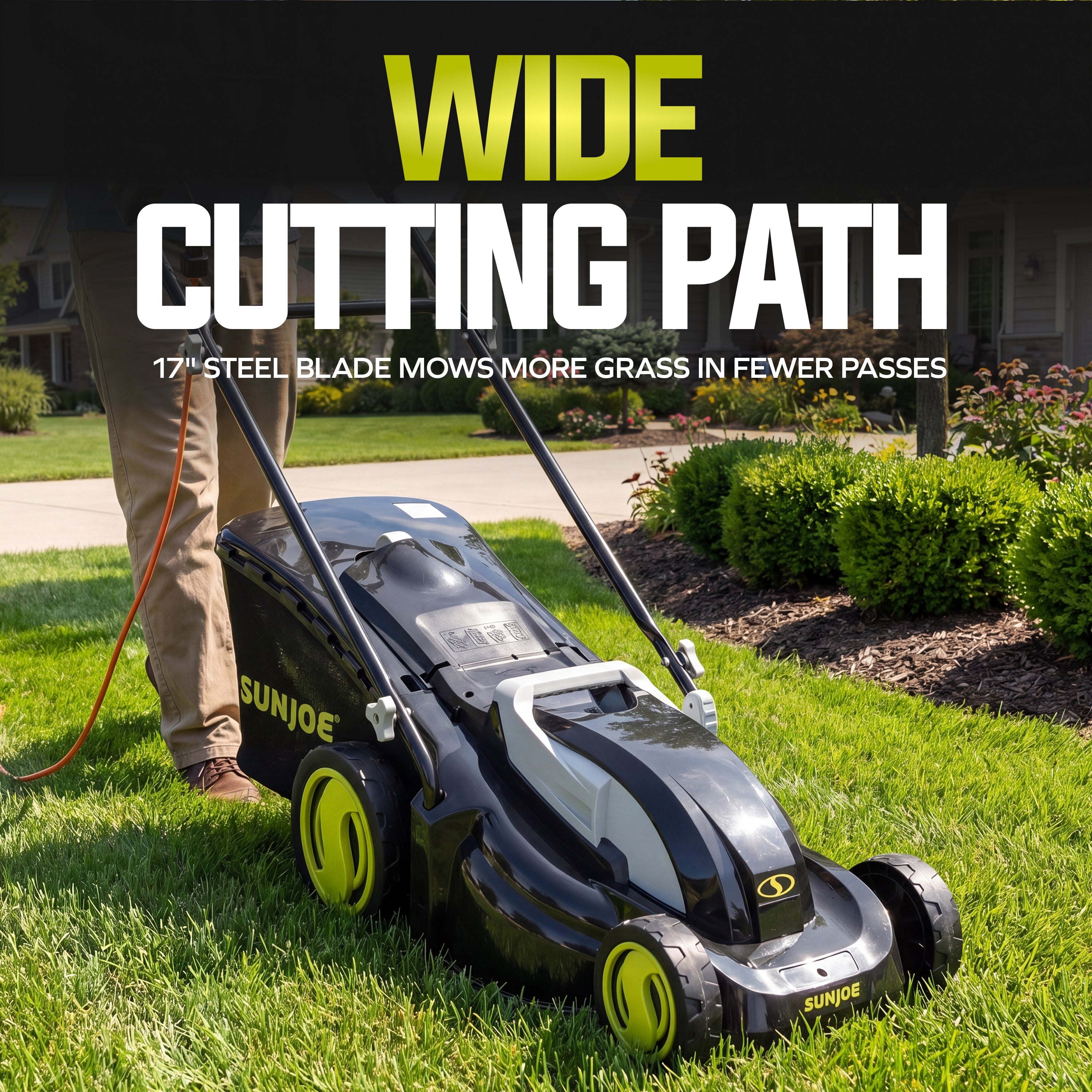 Sun Joe 17-Inch 13-Amp Electric Lawn Mower/Mulcher – MJ403E
