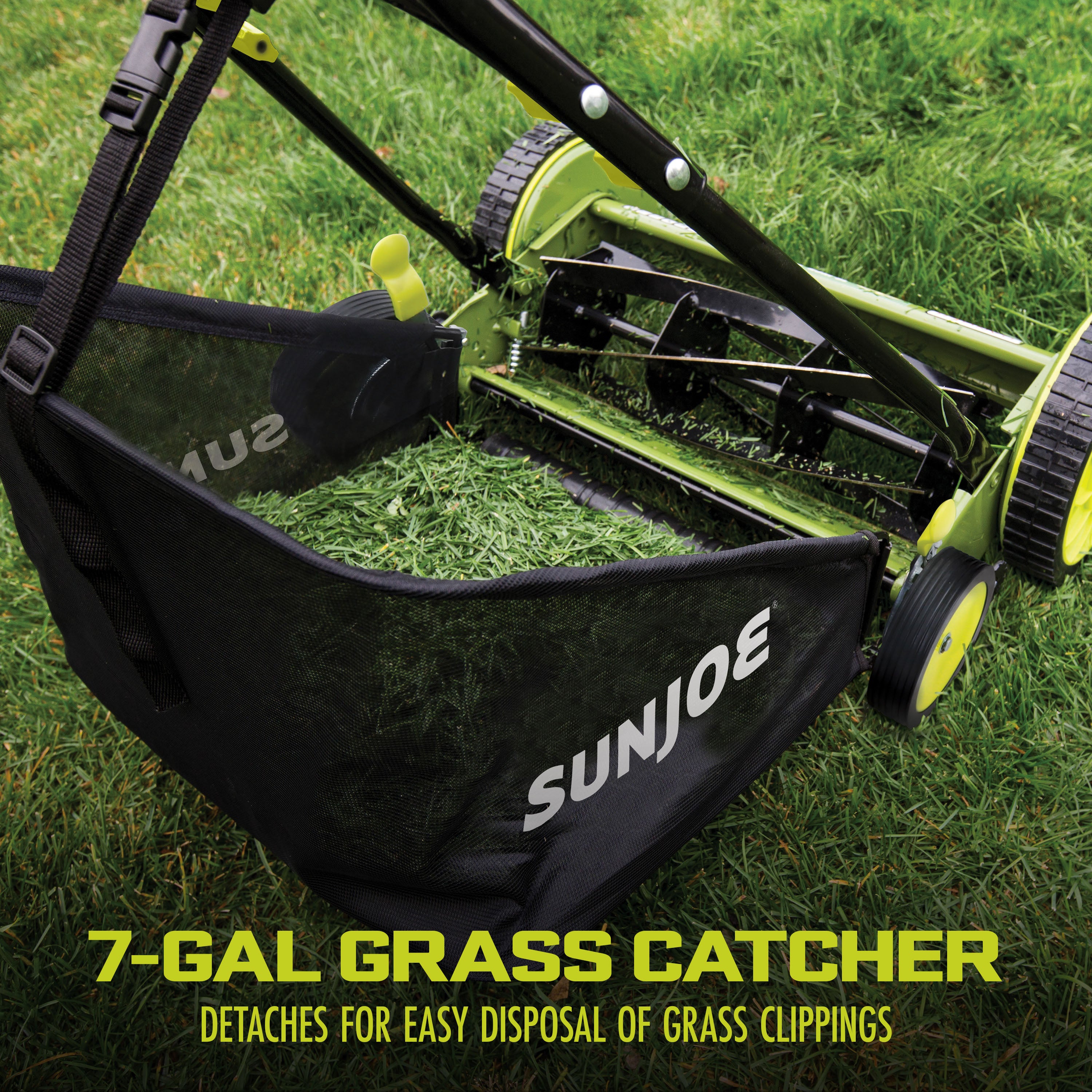 Sun Joe 18 Inch Manual Reel Mower with Grass Catcher MJ501M