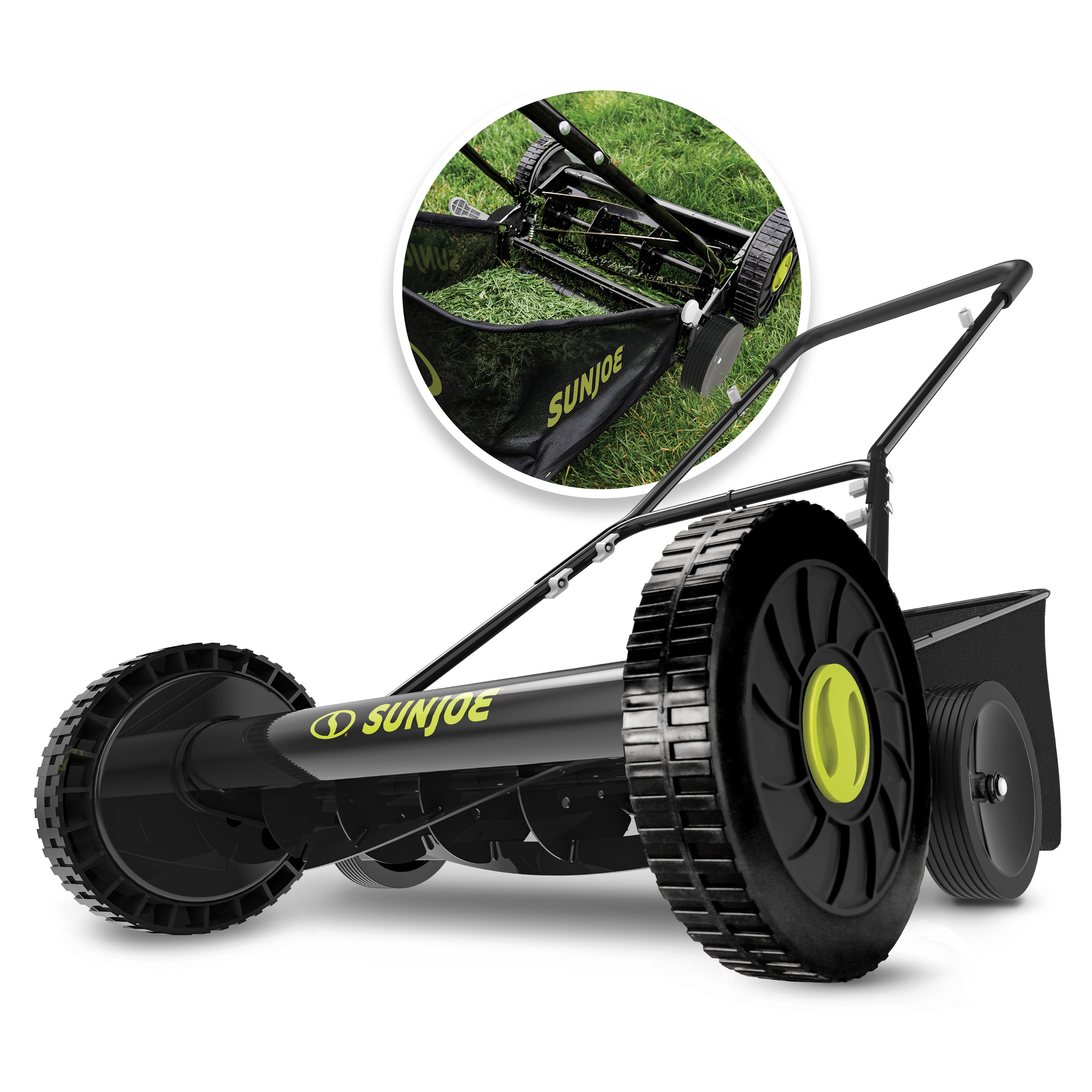 Sun Joe Manual Reel Mower W/ Grass Catcher | 20-inch | 9-Position