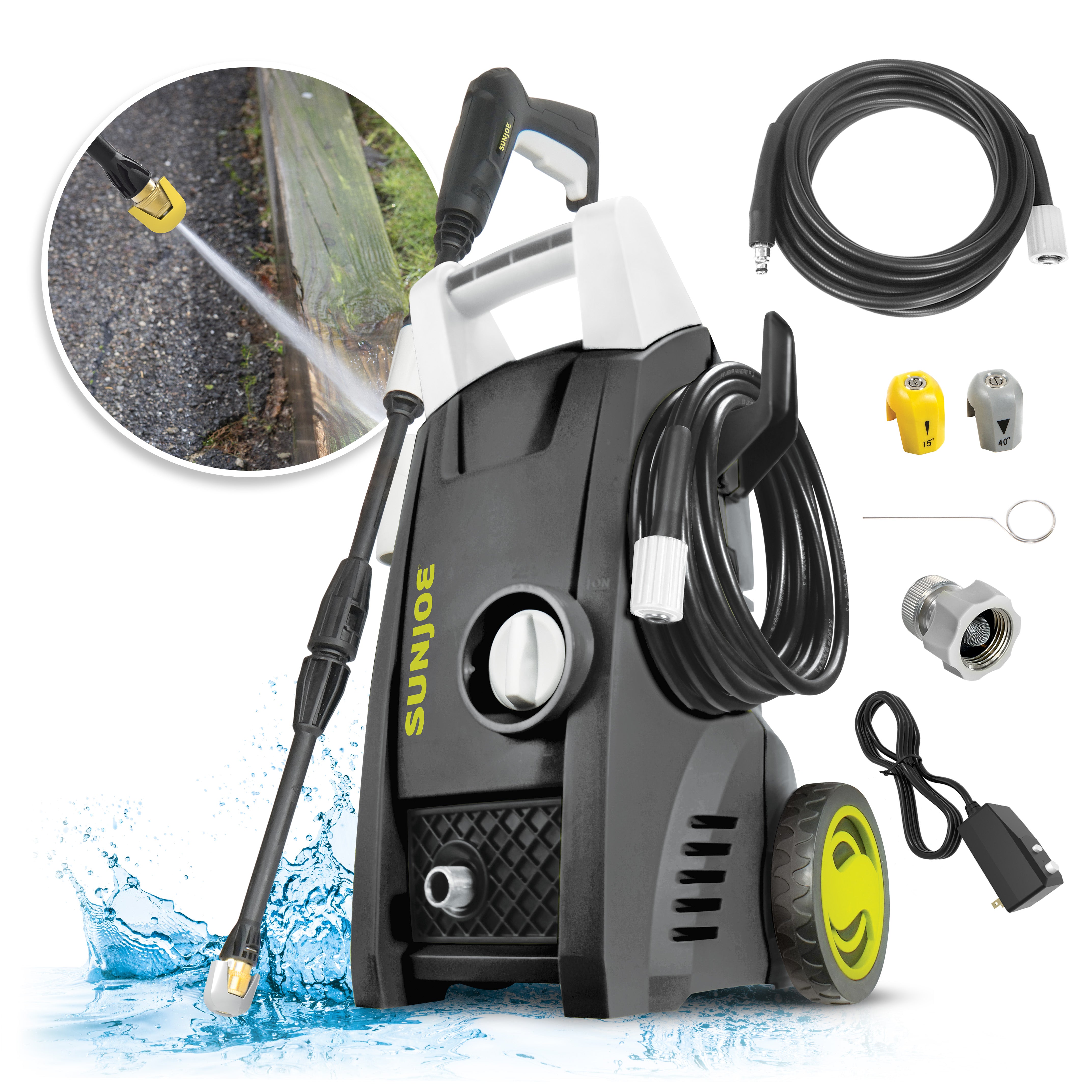 Sun Joe SPX1000 Certified Rated 1500 PSI Electric Pressure Washer | 1.1 Rated GPM | 11-Amp