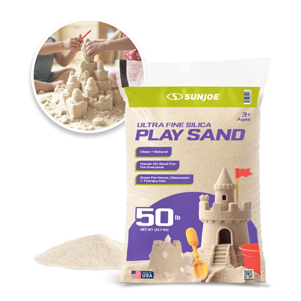 Sun Joe PLYSNAD50 Ultra Fine Silica Play Sand | 50 Lb. Bag