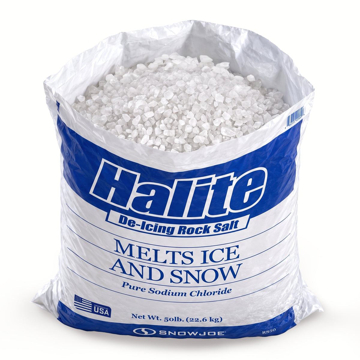 Halite Rock Salt Ice and Snow Melt and Deicer | 50 Lb. Bag