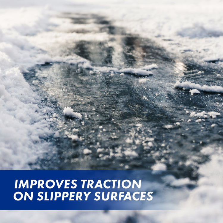 Improves traction on slippery surfaces.