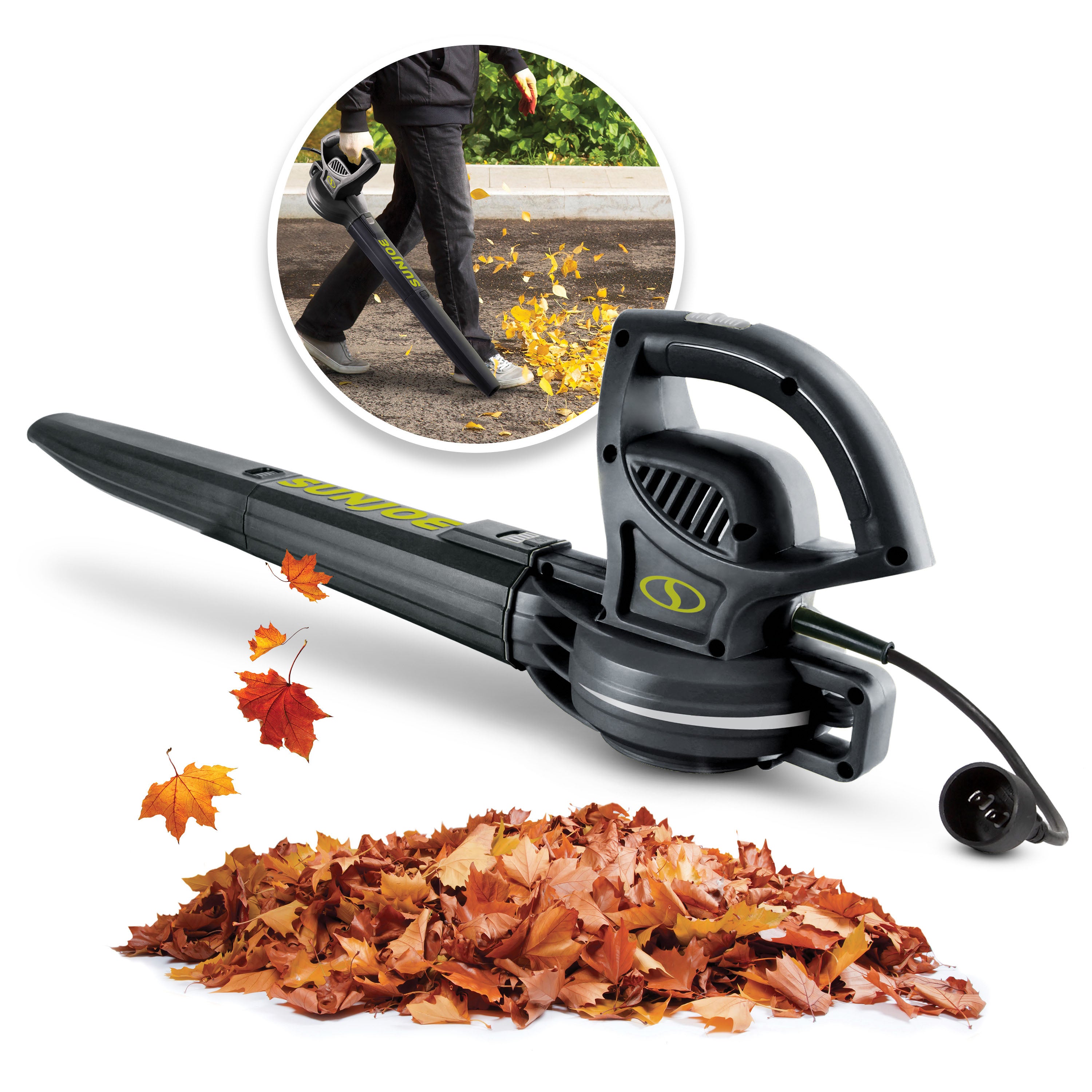 Sun Joe SBJ597E All-Purpose Electric Leaf Blower | 6-Amp | 155 MPH | 260 CFM