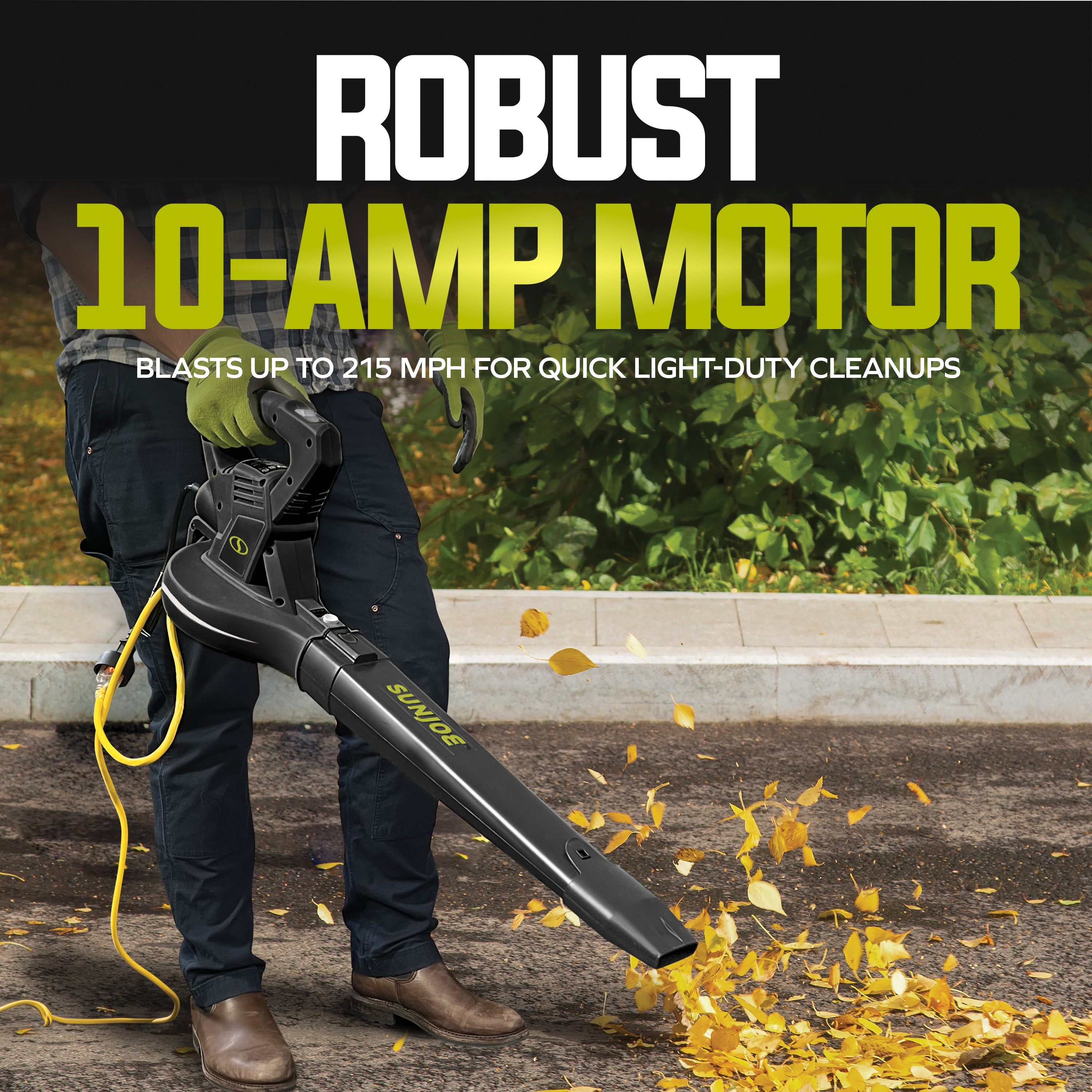 Sun Joe 10-Amp 215 Max MPH All-Purpose 2-Speed Electric Blower