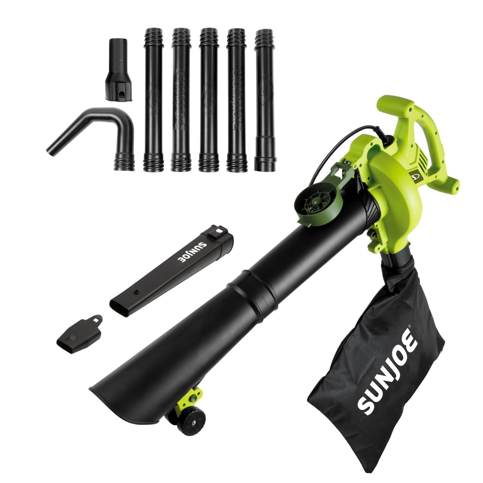 Sun Joe 14-amp high-performance 4-in-1 Electric Leaf Blower, Vacuum, Mulcher, and Gutter Cleaner.