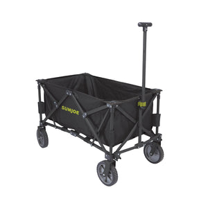 Sun Joe Heavy-Duty Metal Framed Garden Utility Wagon.