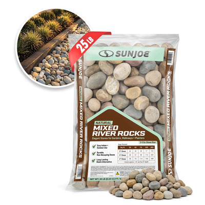 Sun Joe SJ-RK001-25 Decorative River Rocks