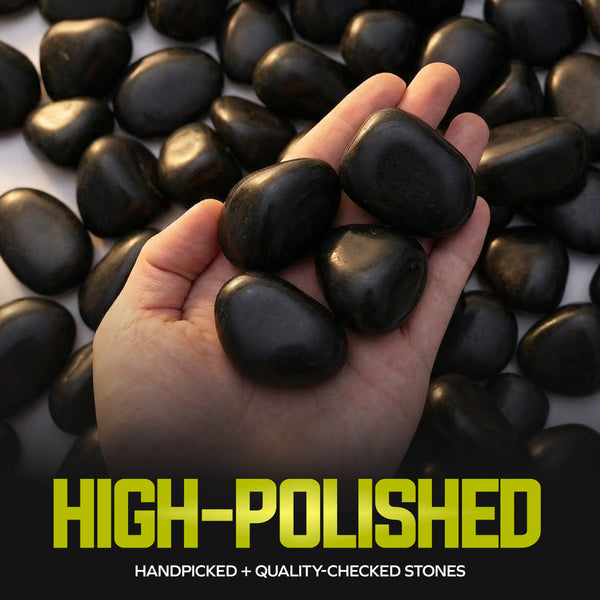 SJ-RK003-40 polished black stones