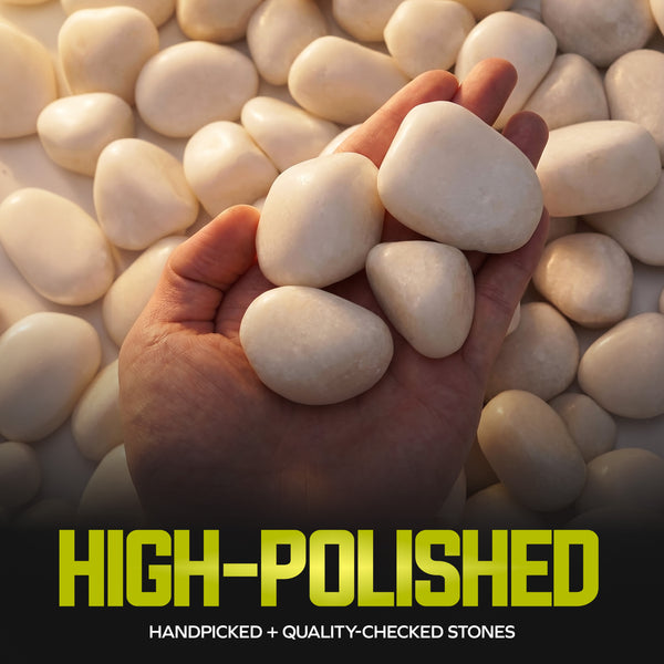 SJ-RK004-40 polished white stones