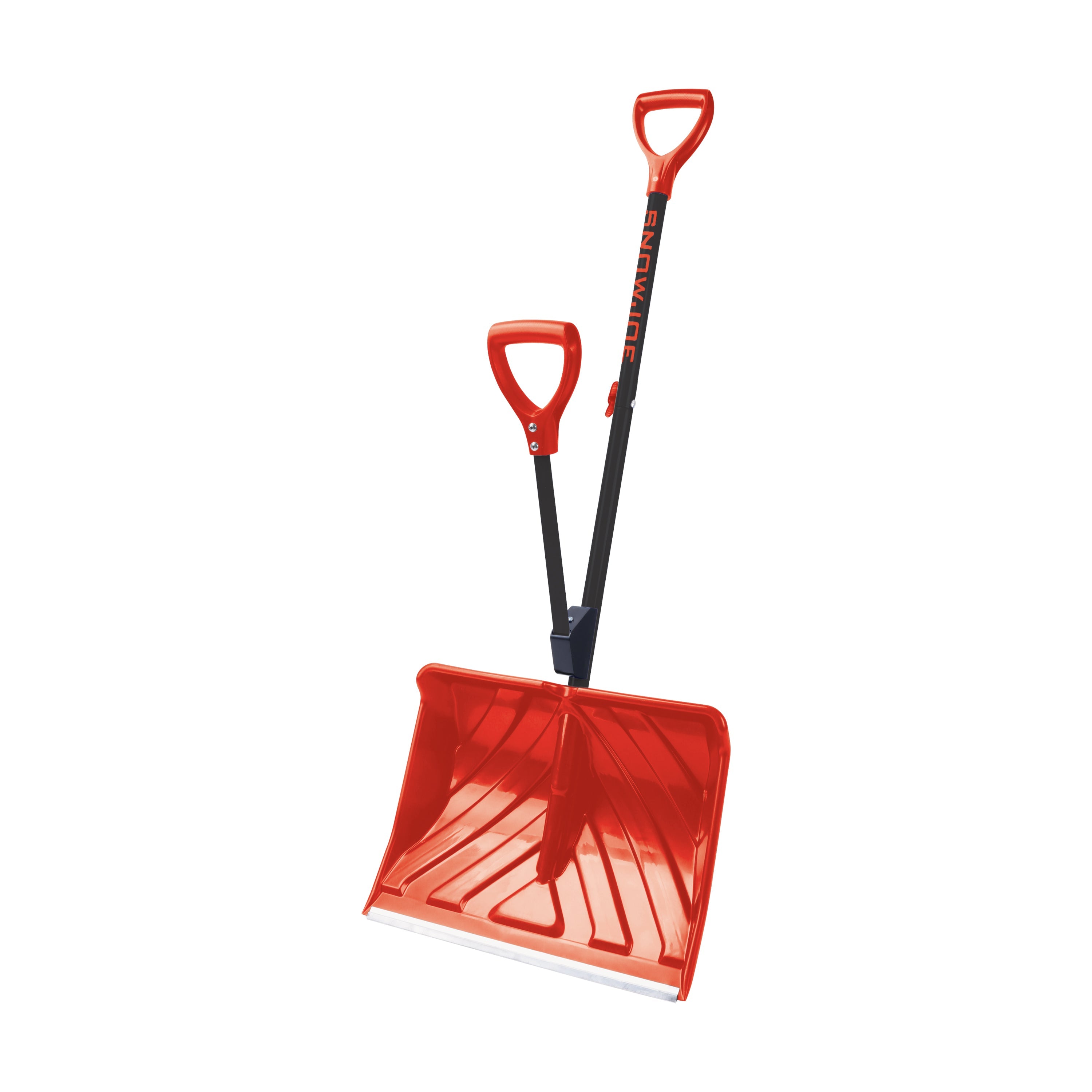 Snow Joe SJ-SHLV20-RED Shovelution Back Saving Snow Shovel | Poly Blade | 20-in (Red)