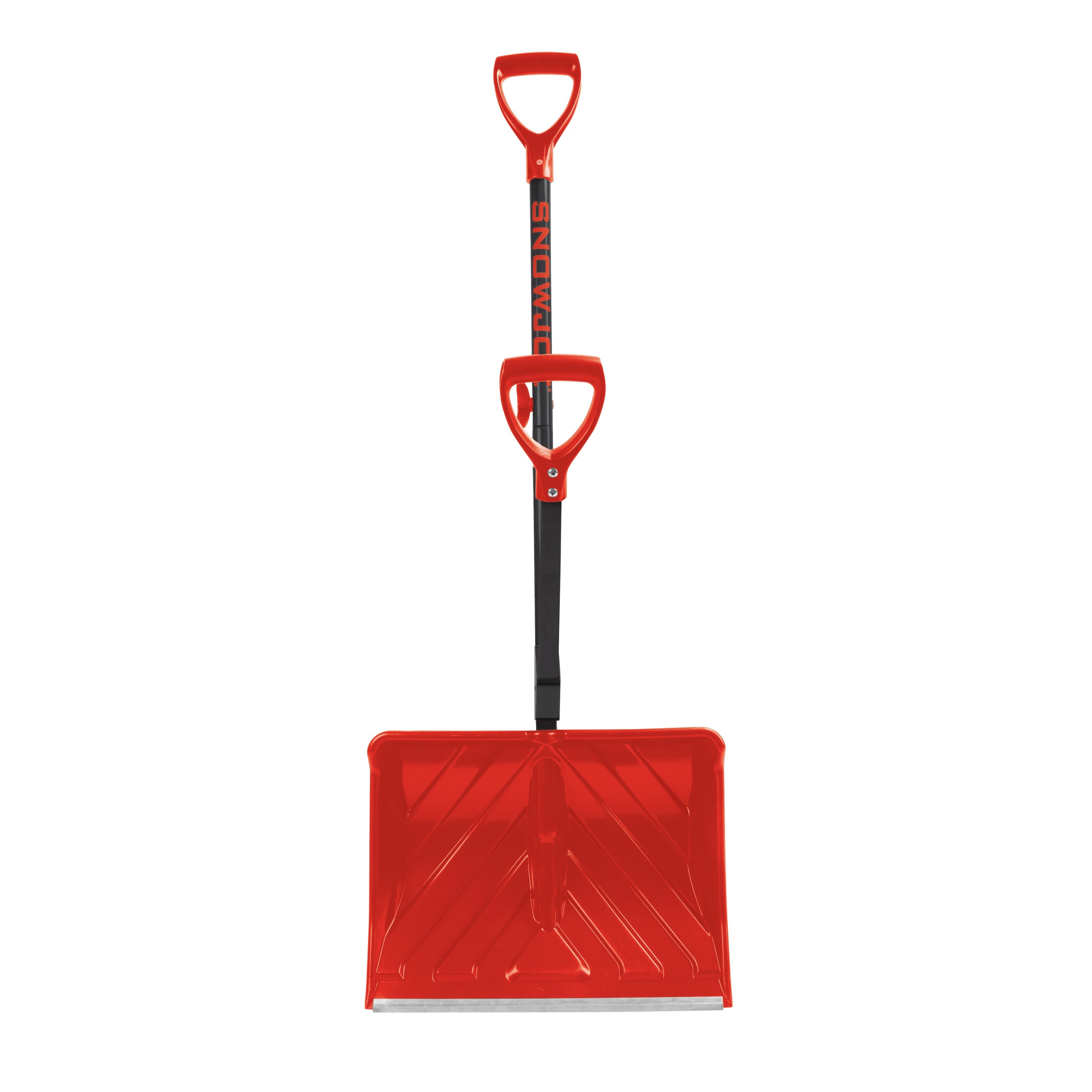 Snow Joe SJ-SHLV20-RED Shovelution Back Saving Snow Shovel | Poly Blade | 20-in (Red)