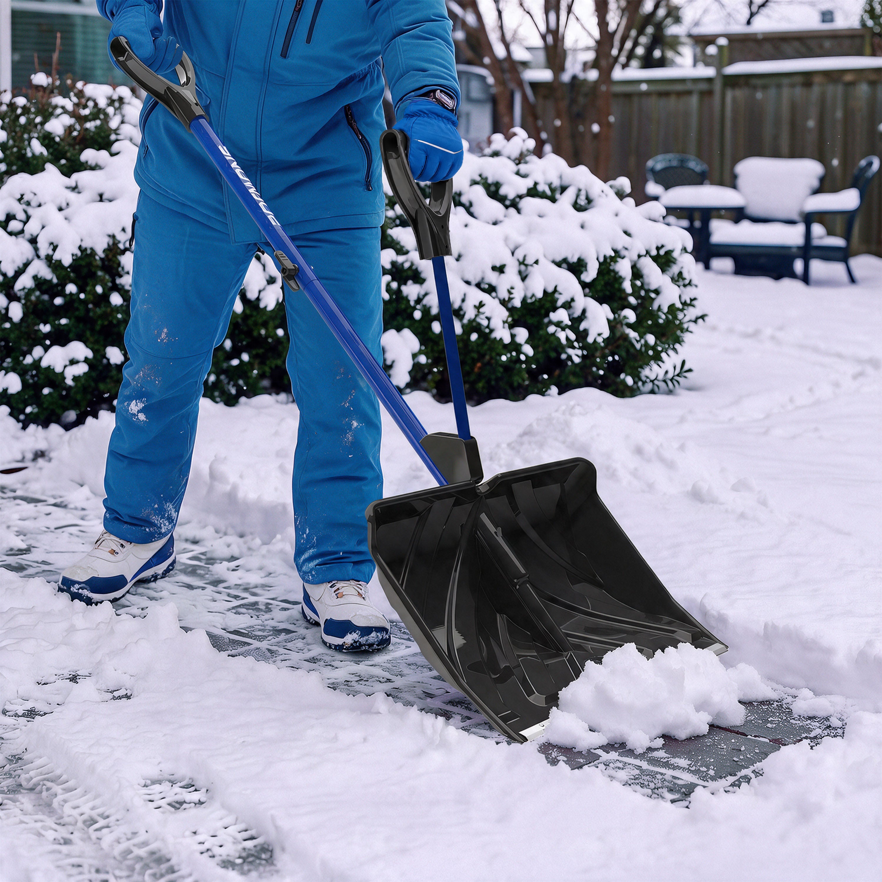 Snow Joe Shovelution Strain-Reducing Snow Shovel | 20-Inch | Spring As