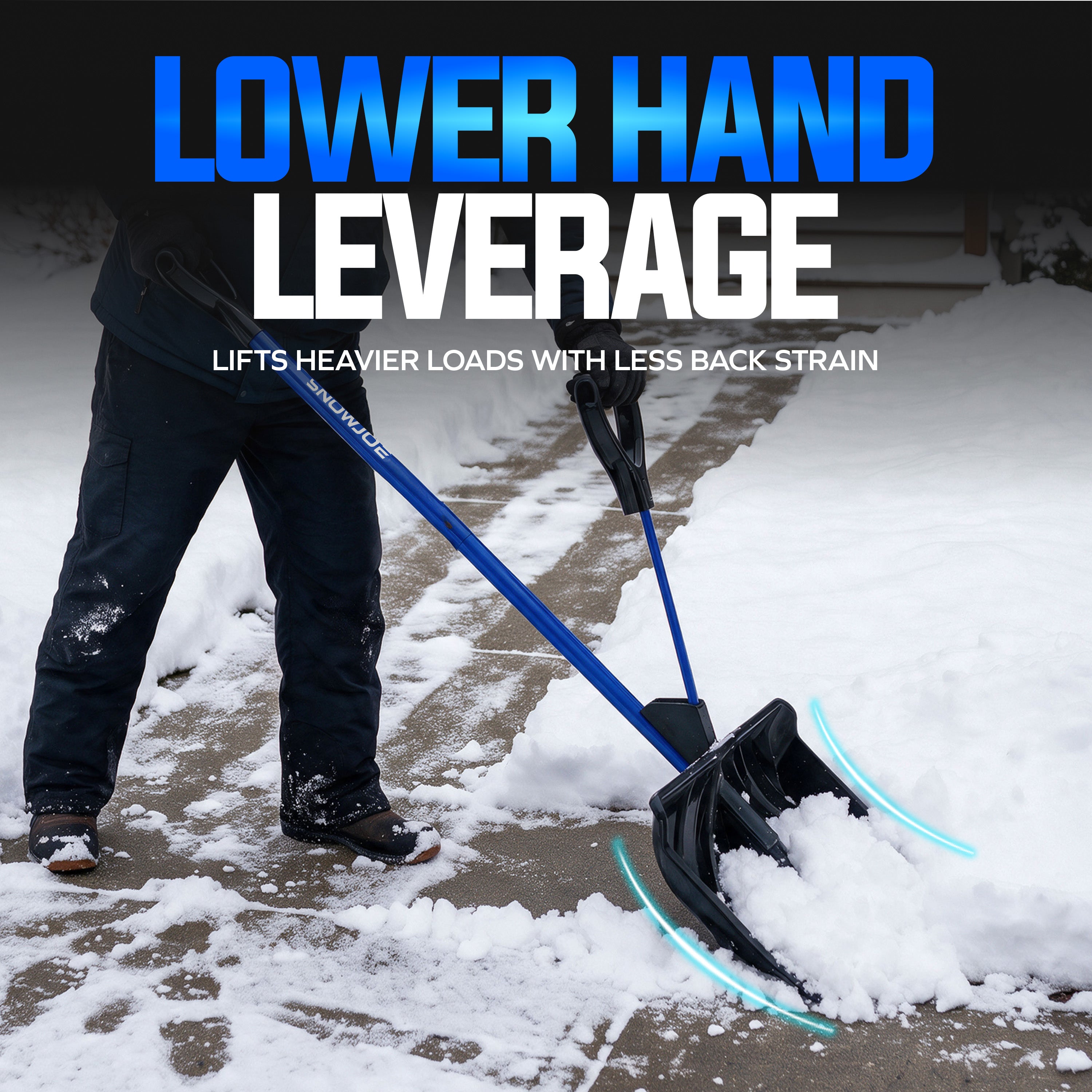 Snow Joe Shovelution Strain-Reducing Snow Shovel | 20-Inch | Spring As