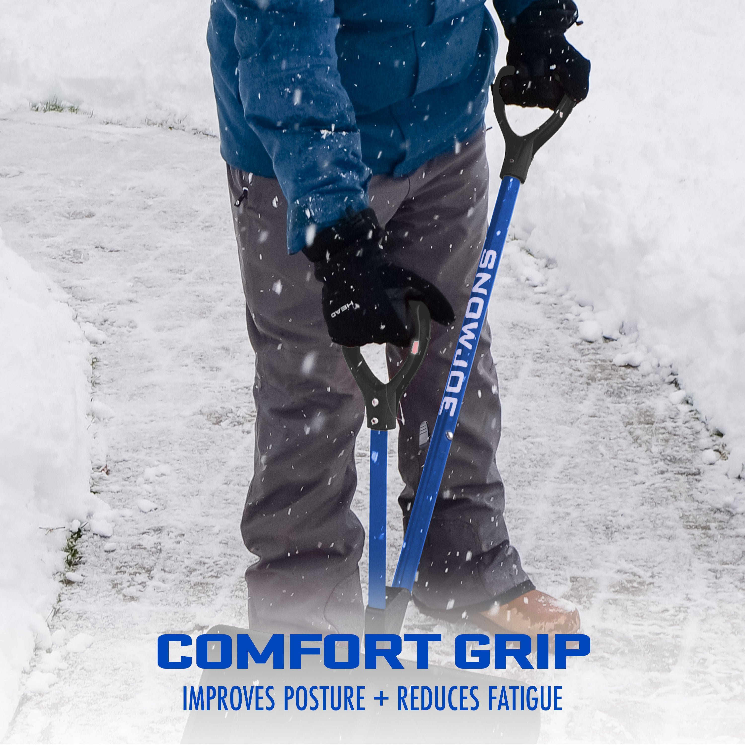 Snow Joe Shovelution Strain-Reducing Snow Shovel | 20-Inch | Spring As