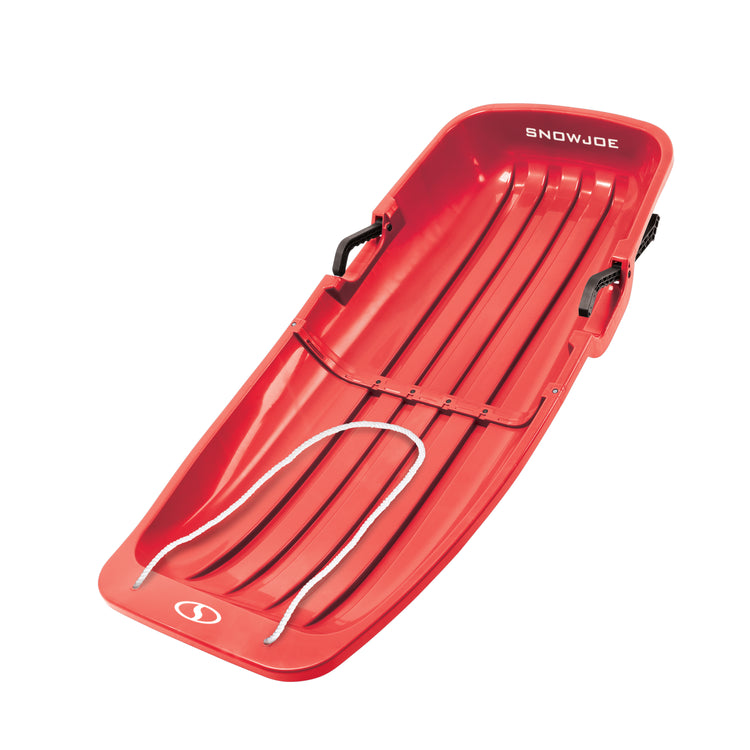 Snow Joe 48-inch red-colored kids snow sled.