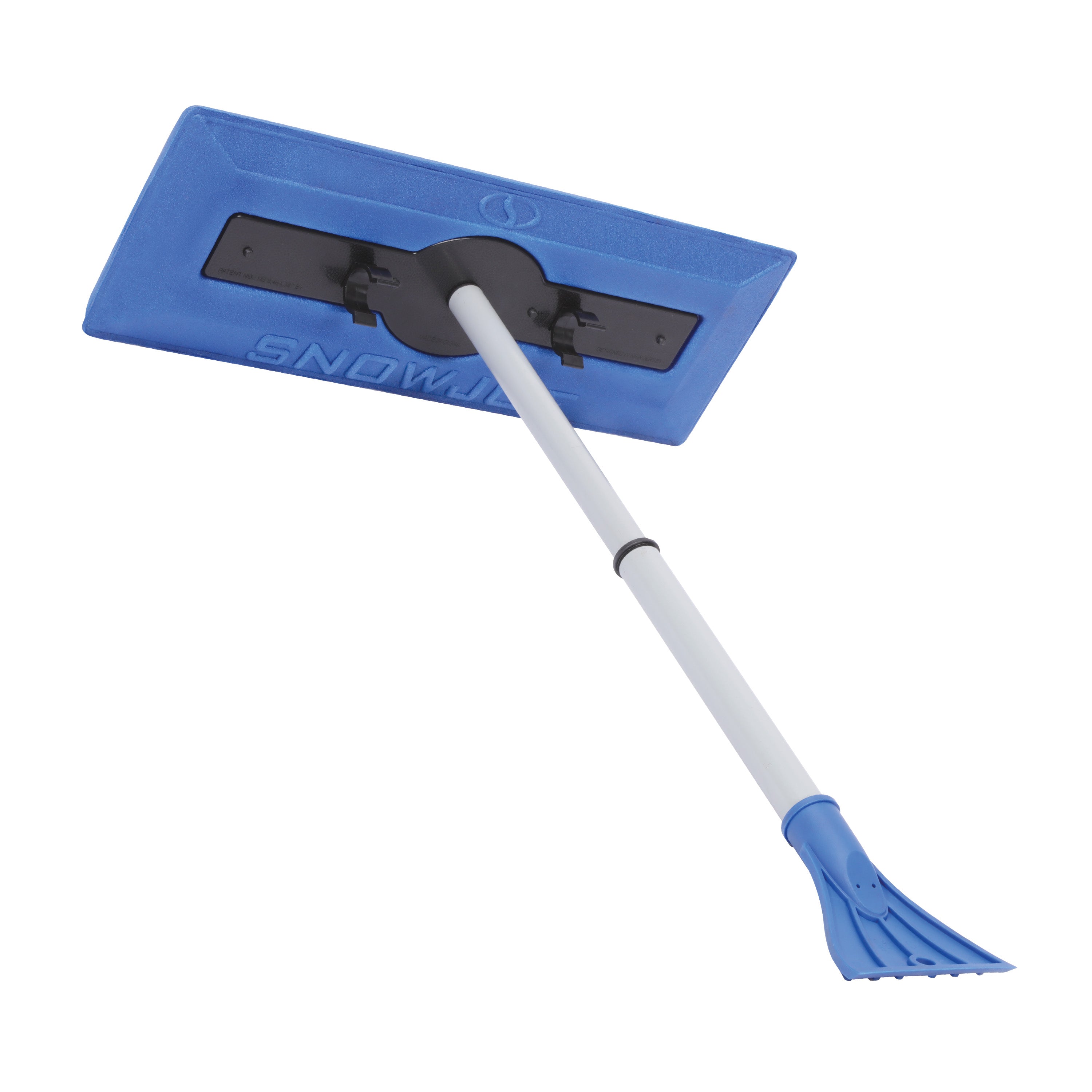 Snow Joe SJBLZD-GO 2-In-1 Telescoping Snow Broom + Ice Scraper | 18" x 6" Foam Head | No-Scratch Foam Head, Closed Cell Foam for No Water Absorption