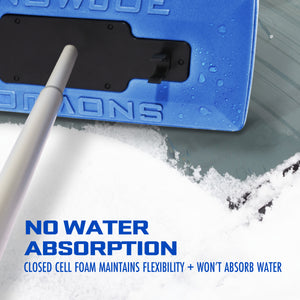 No water absorption. Closed cell foam maintains flexibility and wont absorb water.