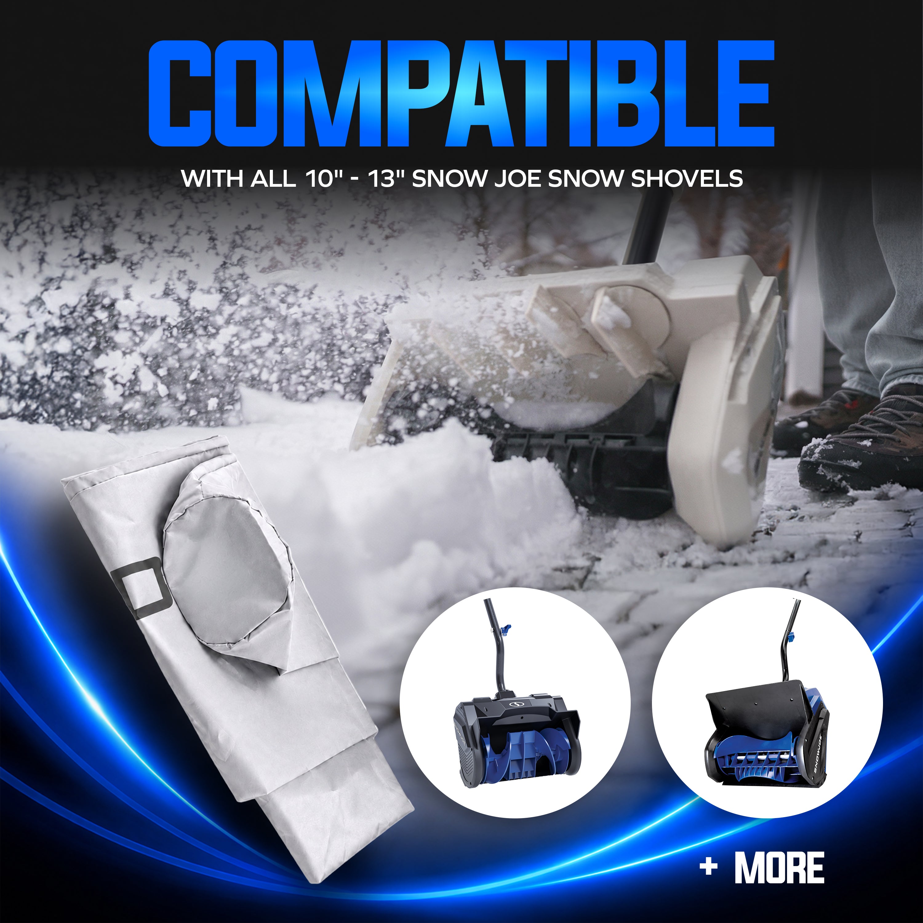 Snow Joe Universal Indoor/Outdoor Electric Snow Shovel Cover | Fits Shovels 10-13"