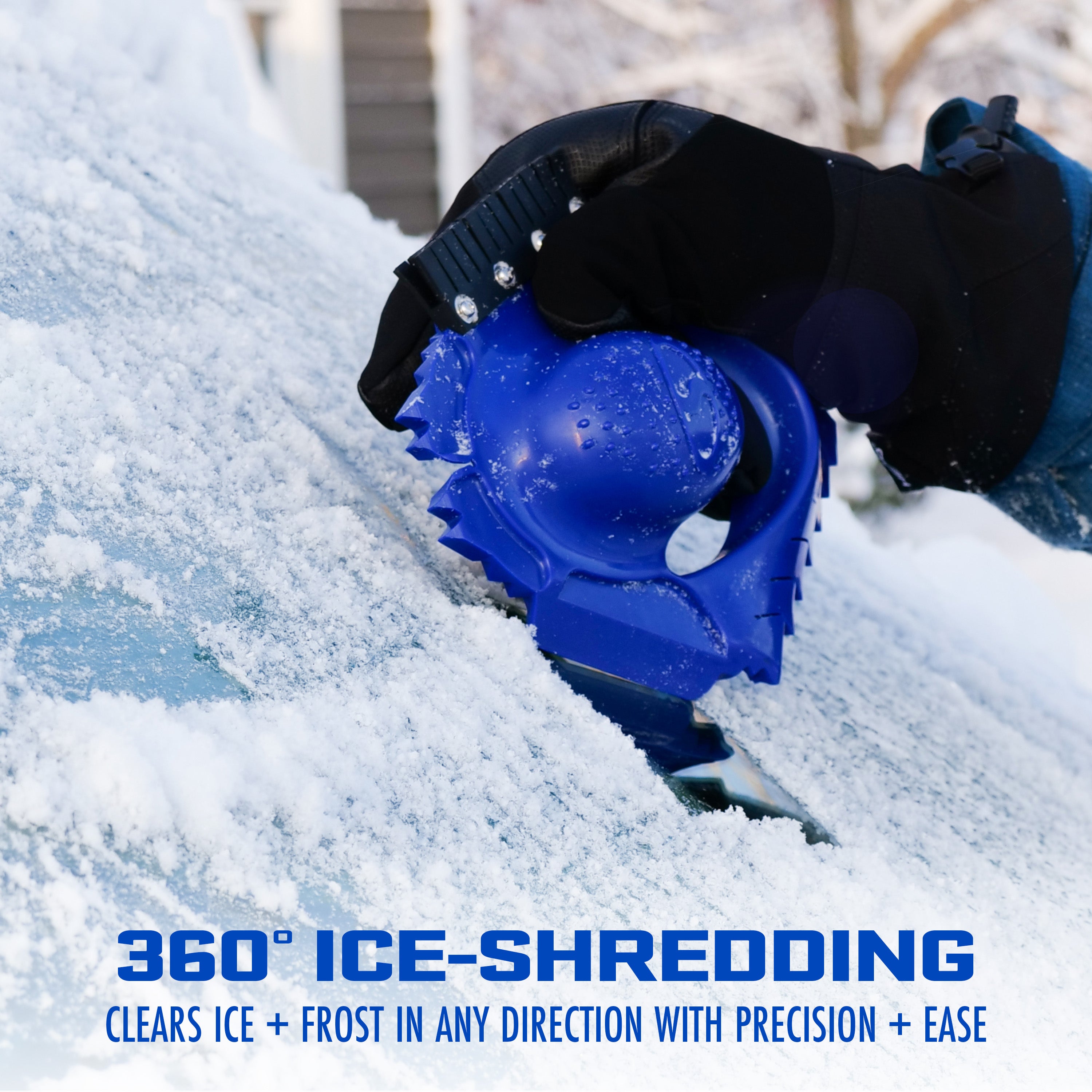 Snow Joe Ice Dozer Ice & Snow Scraper Tool | Squeegee Brush | Windshie