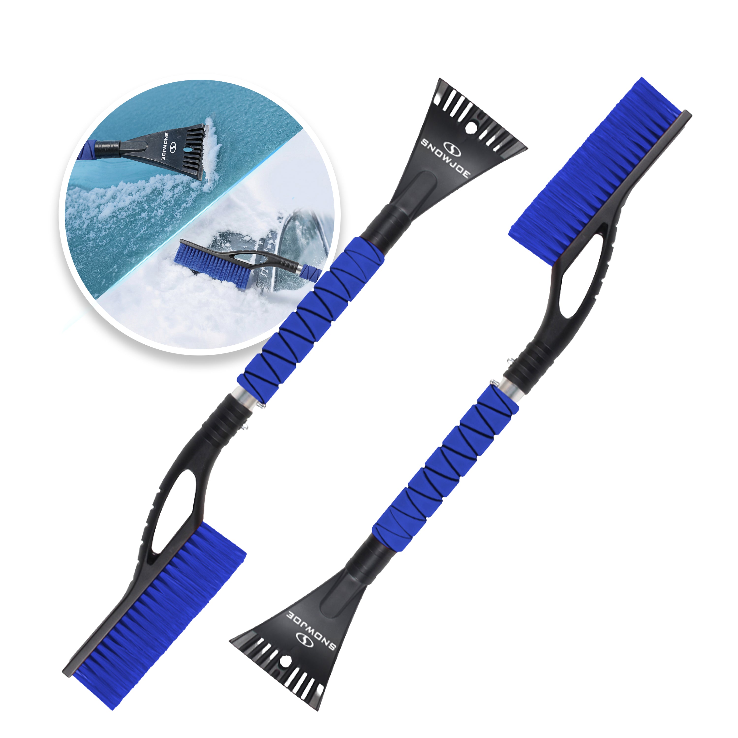 Snow Joe Car Snow Removal Brush + De-icing Shovel for Car Windshield | 27-Inch | 2-Pack