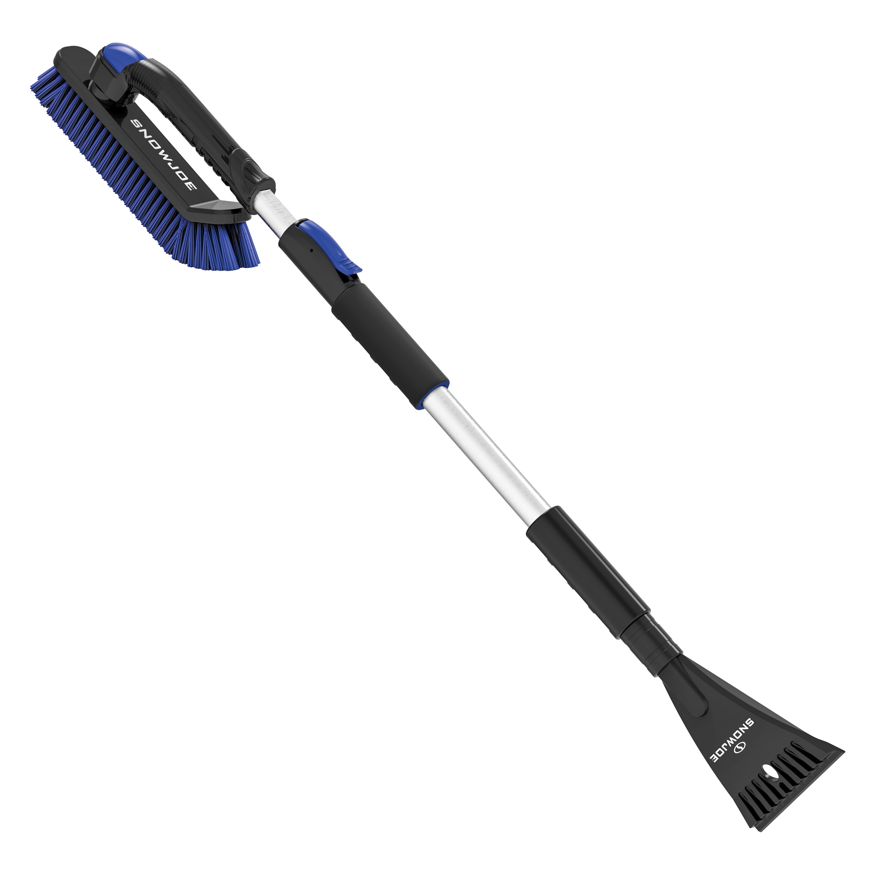 Snow Joe SJEG-SB52 Winter Telescopic Snow Removal Brush + De-icing Shovel | 360° Swivel Adjustment | 52-Inch Telescopic