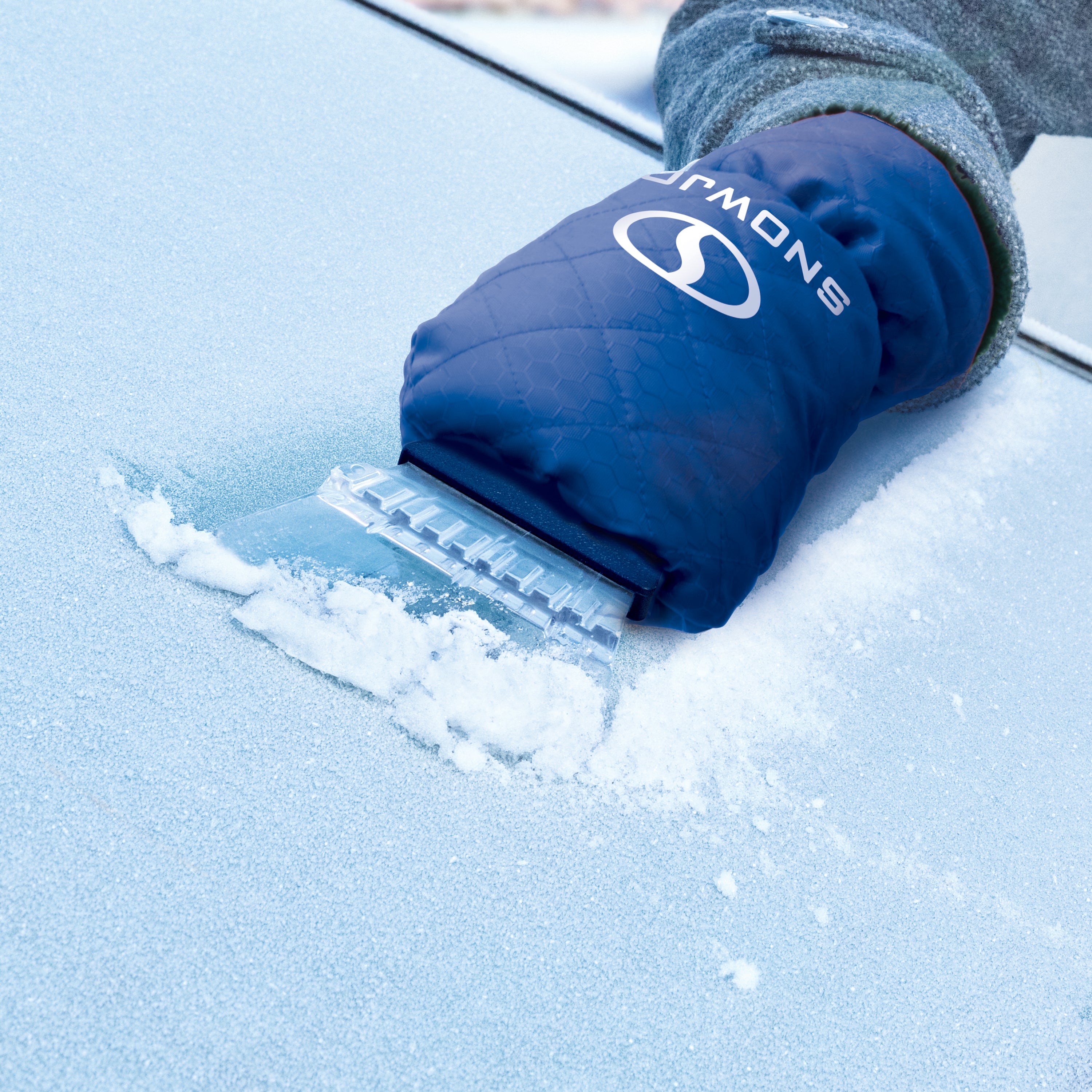 Snow Joe Polar Fleece Lined Mitt W/ Built-In Heavy-Duty Ice Scraper | Waterproof