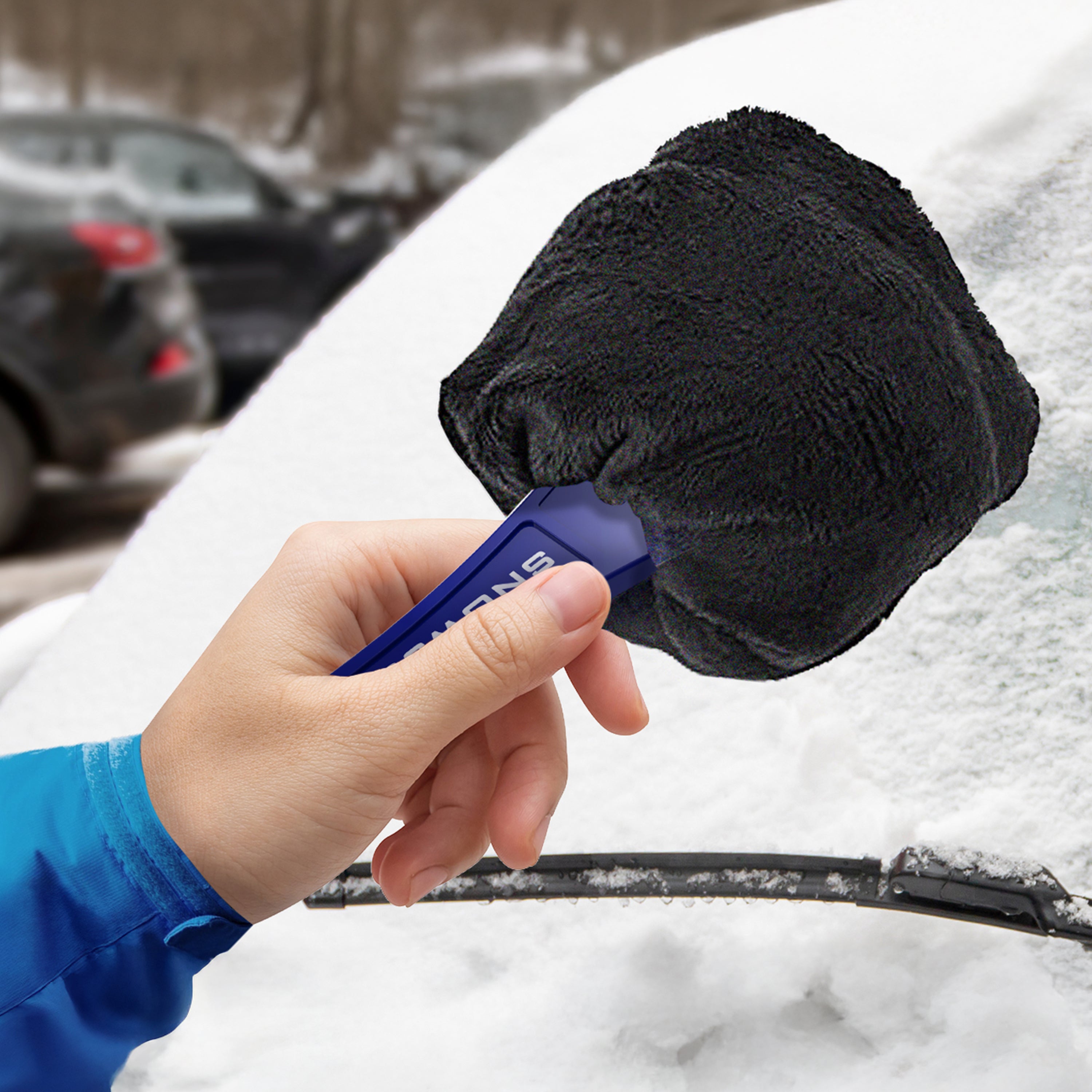 Snow Joe Polar Fleece Lined Mitt W/ Built-In Heavy-Duty Ice Scraper | Waterproof
