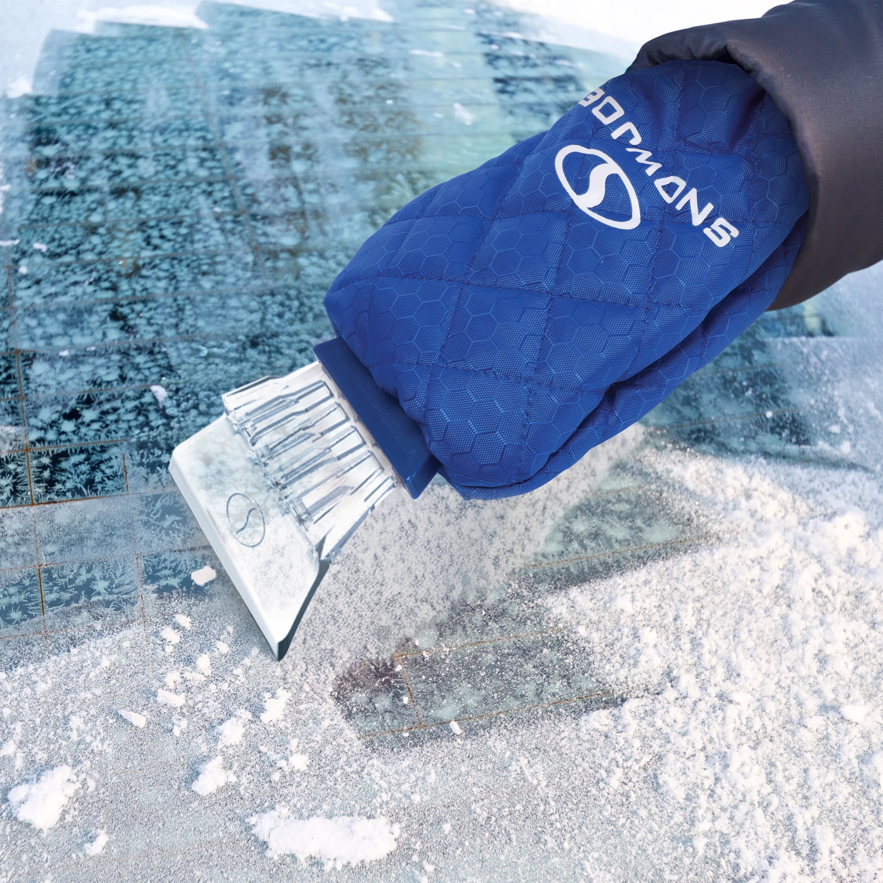 Snow Joe Polar Fleece Lined Mitt W/ Built-In Heavy-Duty Ice Scraper | Waterproof