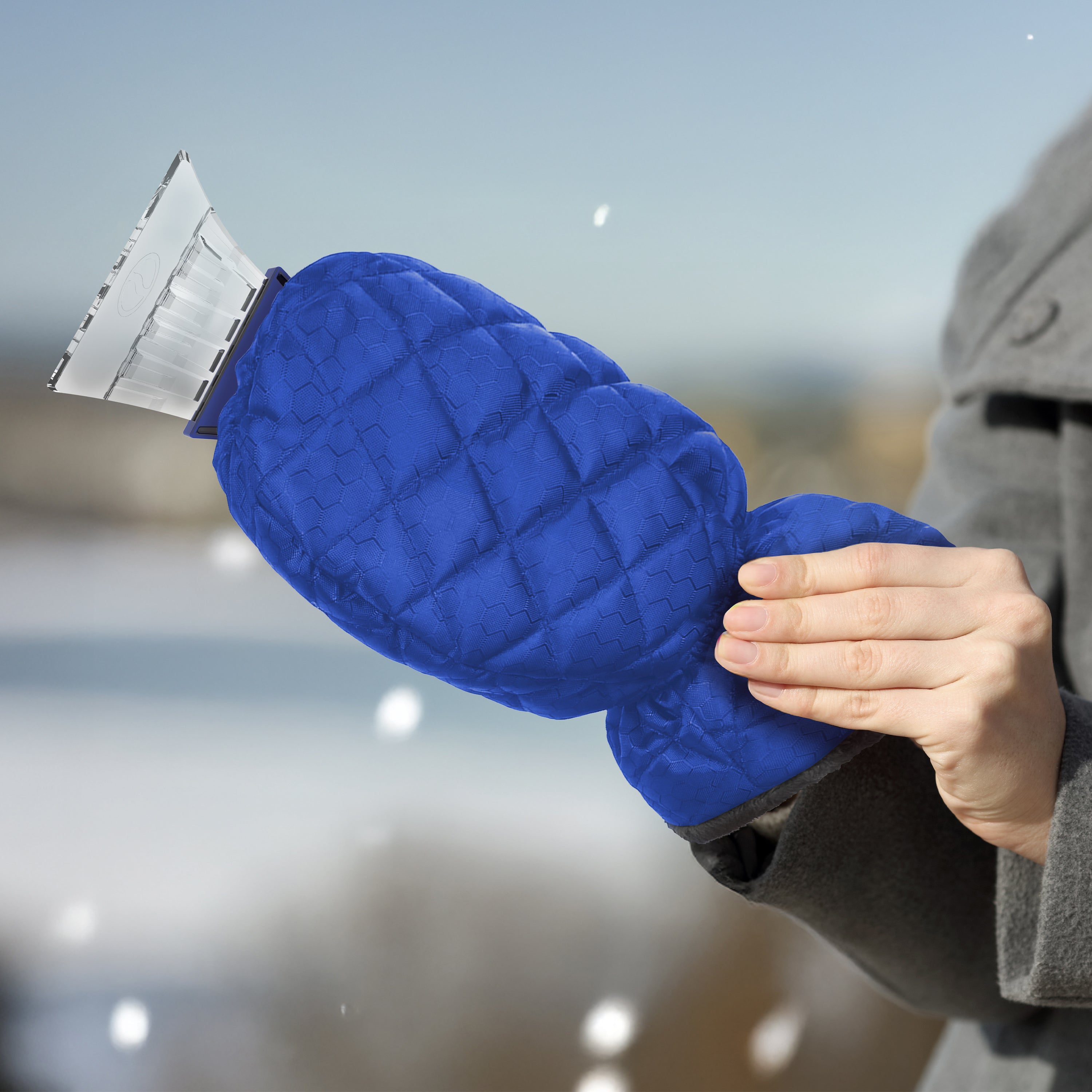 Snow Joe Polar Fleece Lined Mitt W/ Built-In Heavy-Duty Ice Scraper | Waterproof