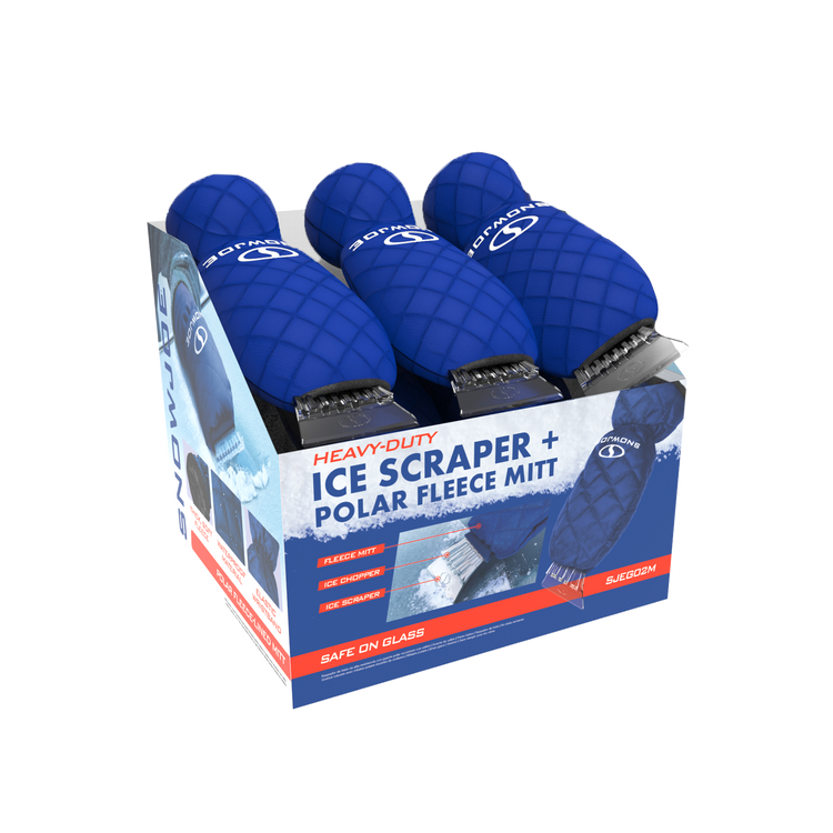 boxed image of SJGEG02 snow joe ice scraper with glove