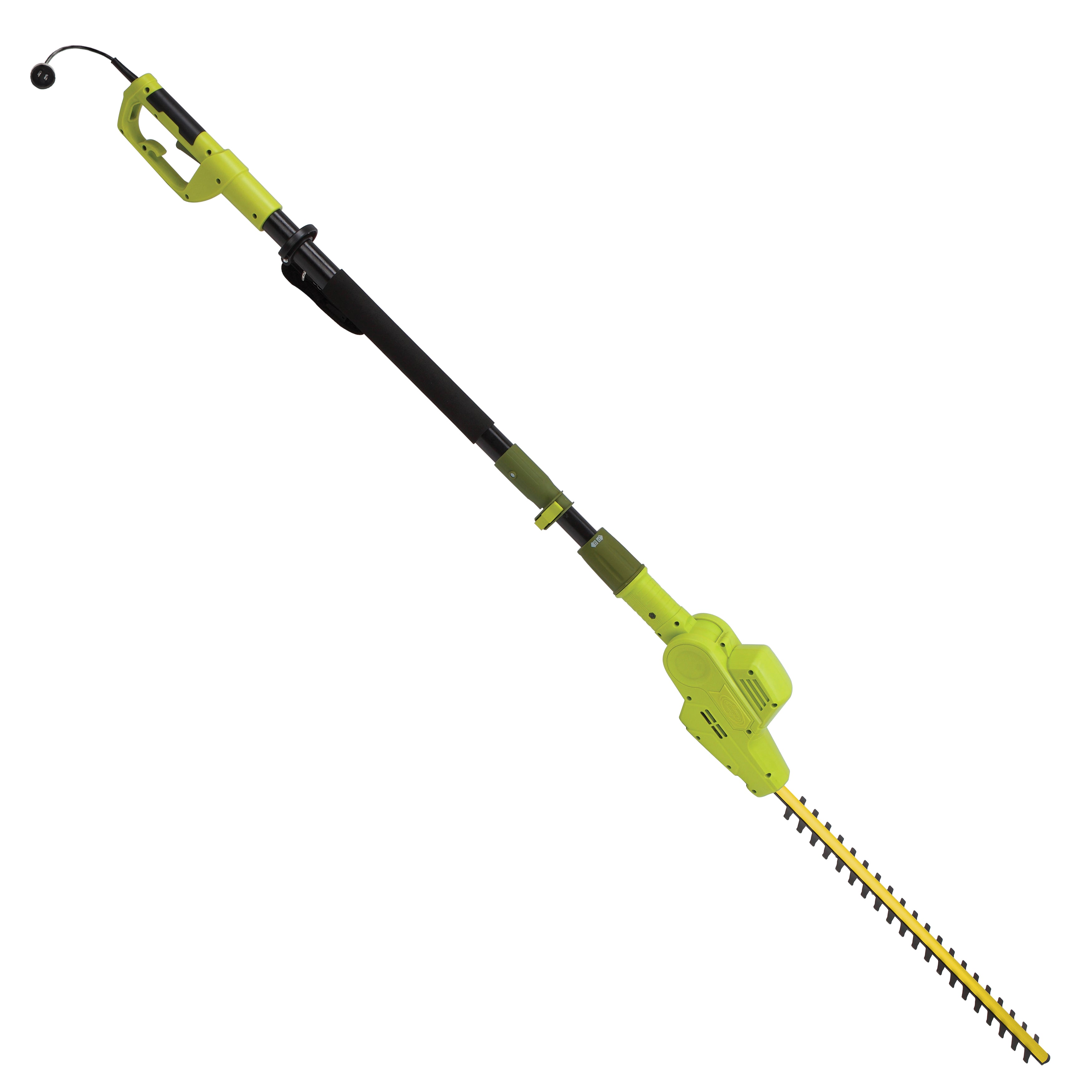 Sun Joe 4-amp 21-inch Electric Telescoping Pole Hedge Trimmer.