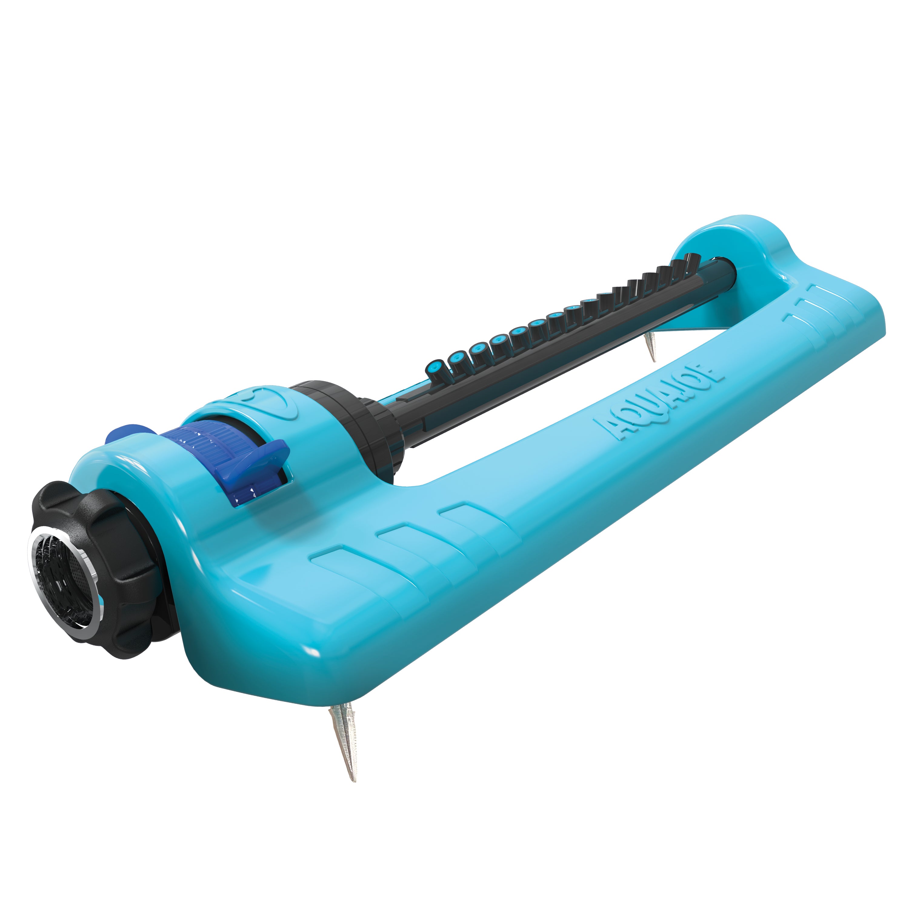 Aqua Joe Oscillating Sprinkler With Metal Ground Spike | Adjustable Spray Position | 3,400 Sq. Ft. Max Coverage