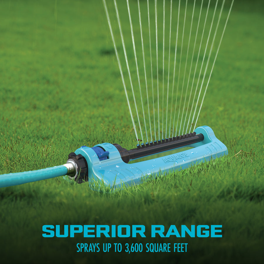 Aqua Joe SJI-OMS16 sprinkler watering lawn